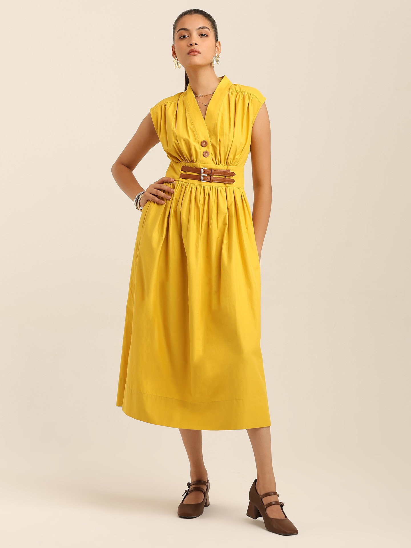 Yellow Margo Long Dress