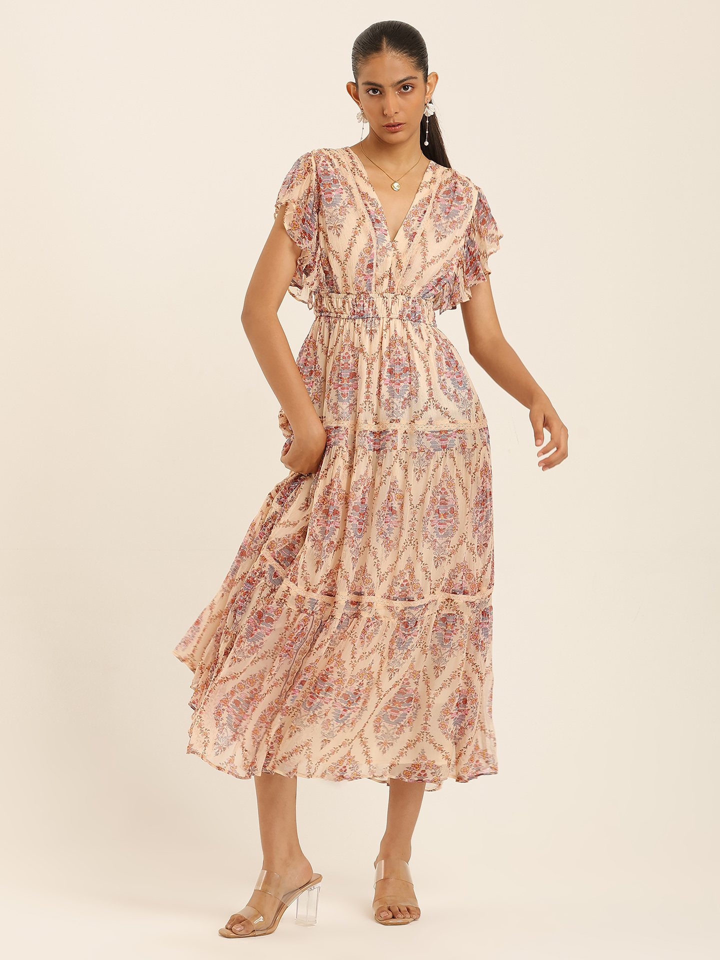 Ecru Margo Long Dress
