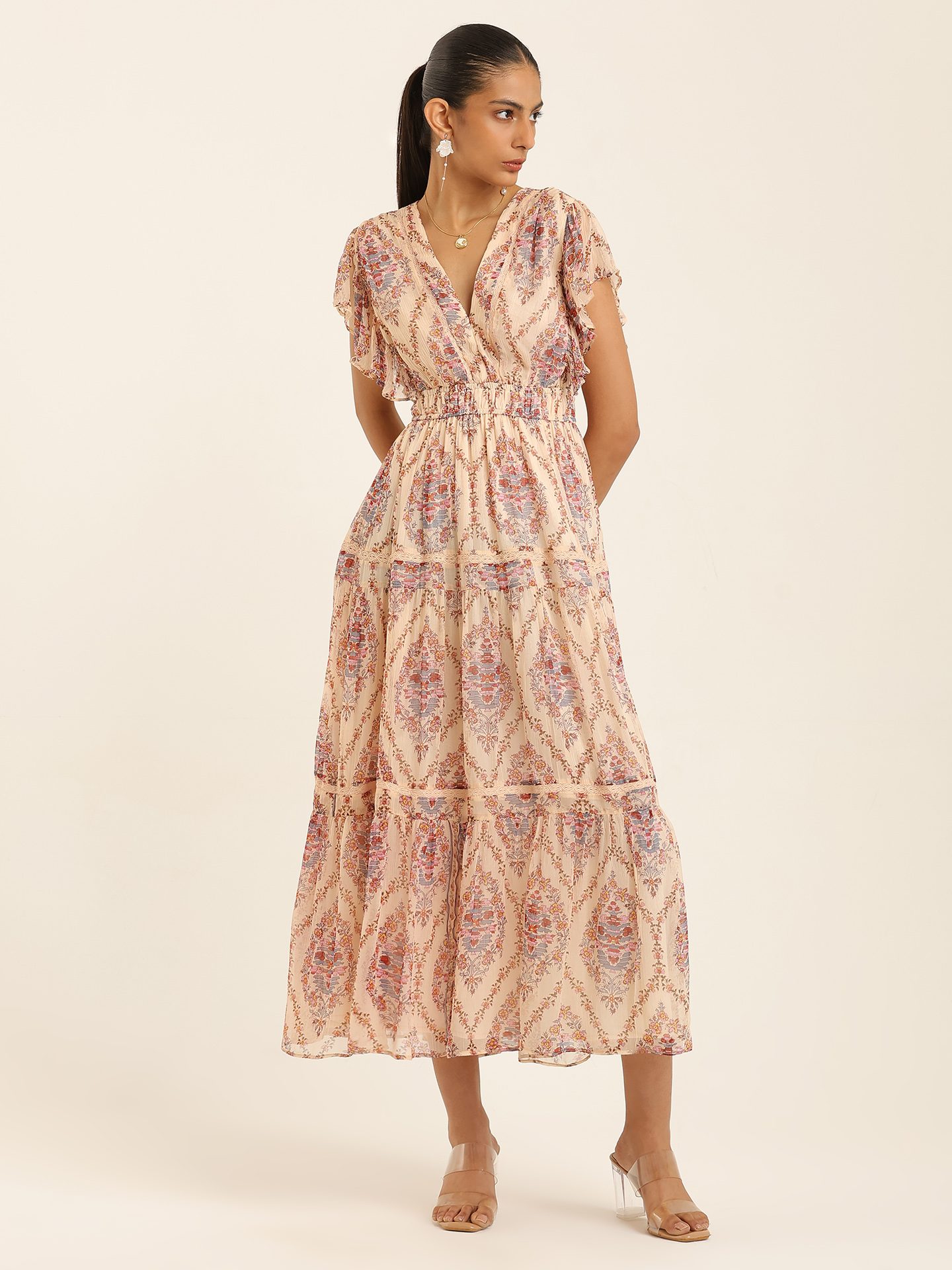 Ecru Margo Long Dress
