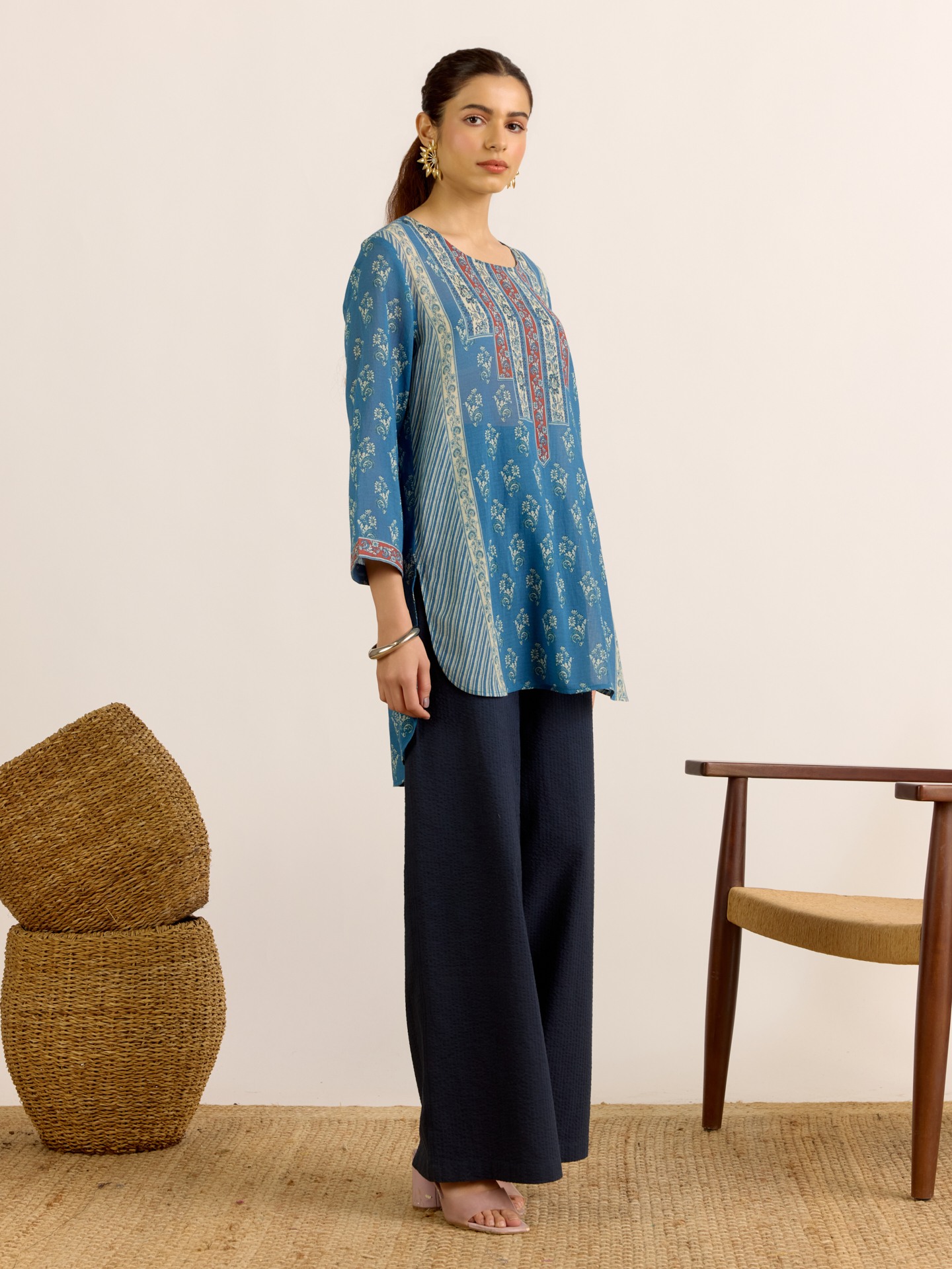 Blue Anjana Kurti