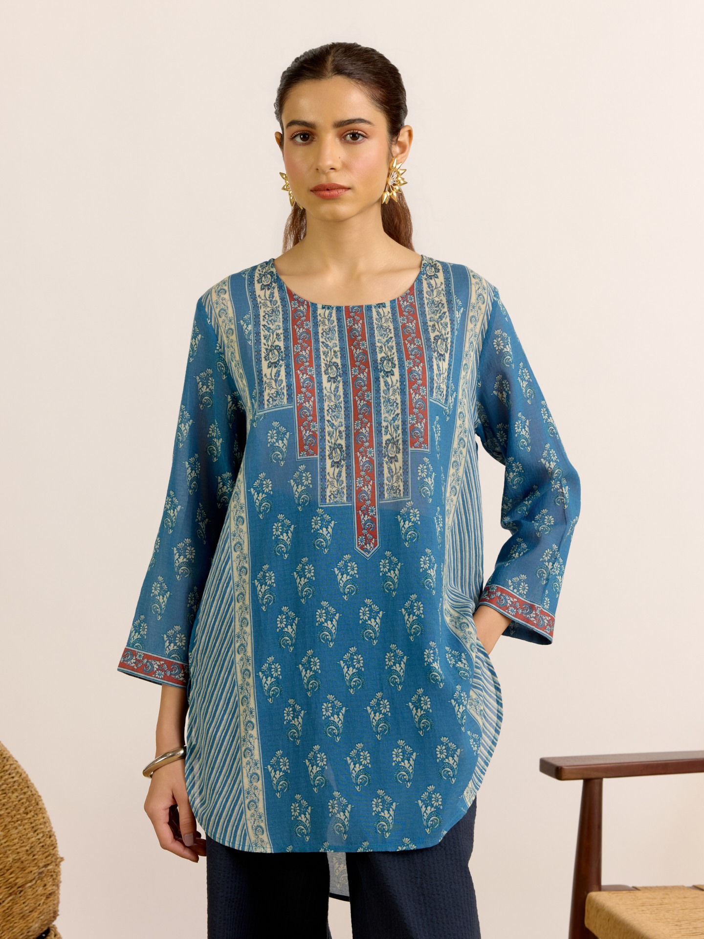 Blue Anjana Kurti