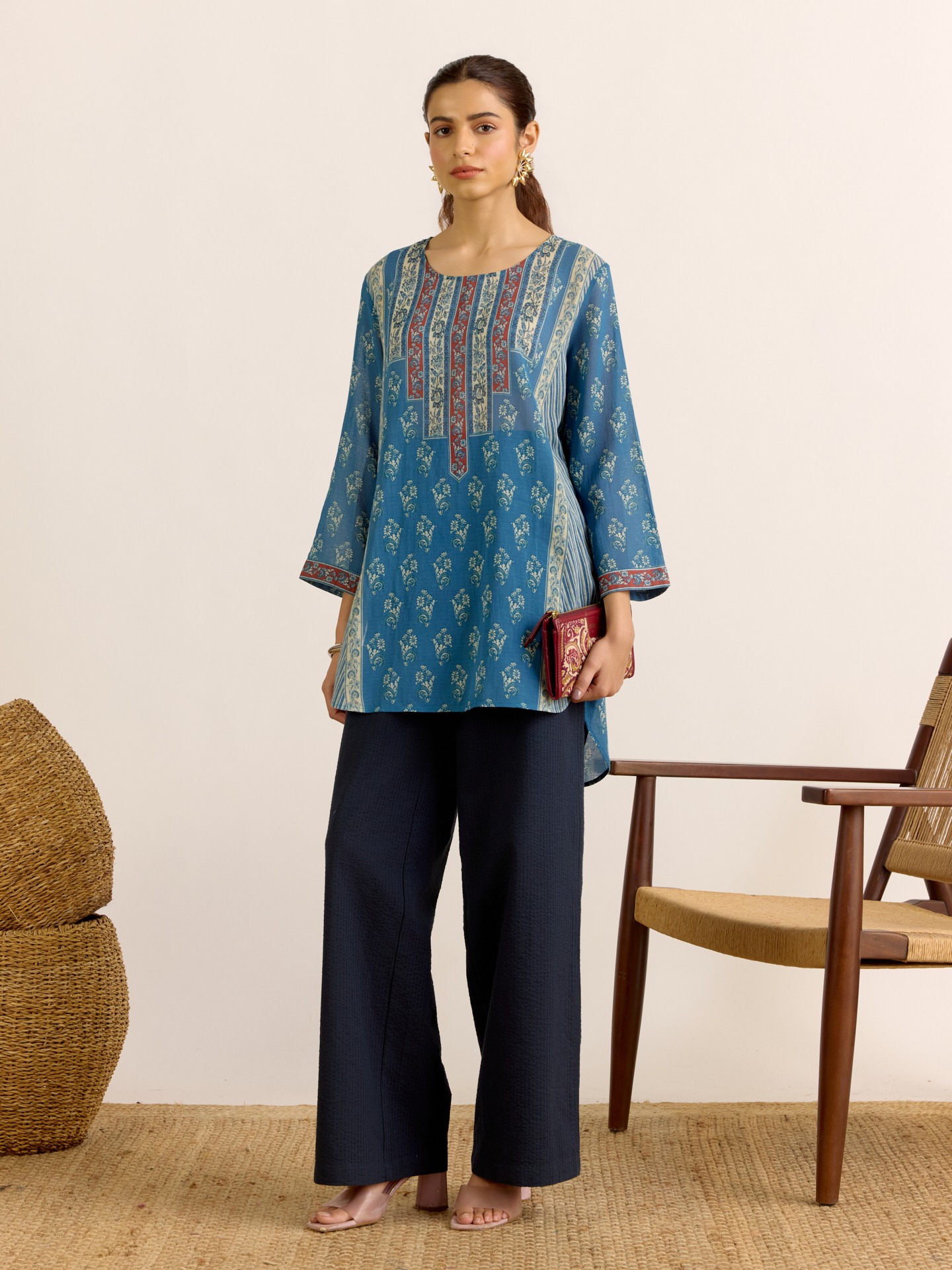 Blue Anjana Kurti