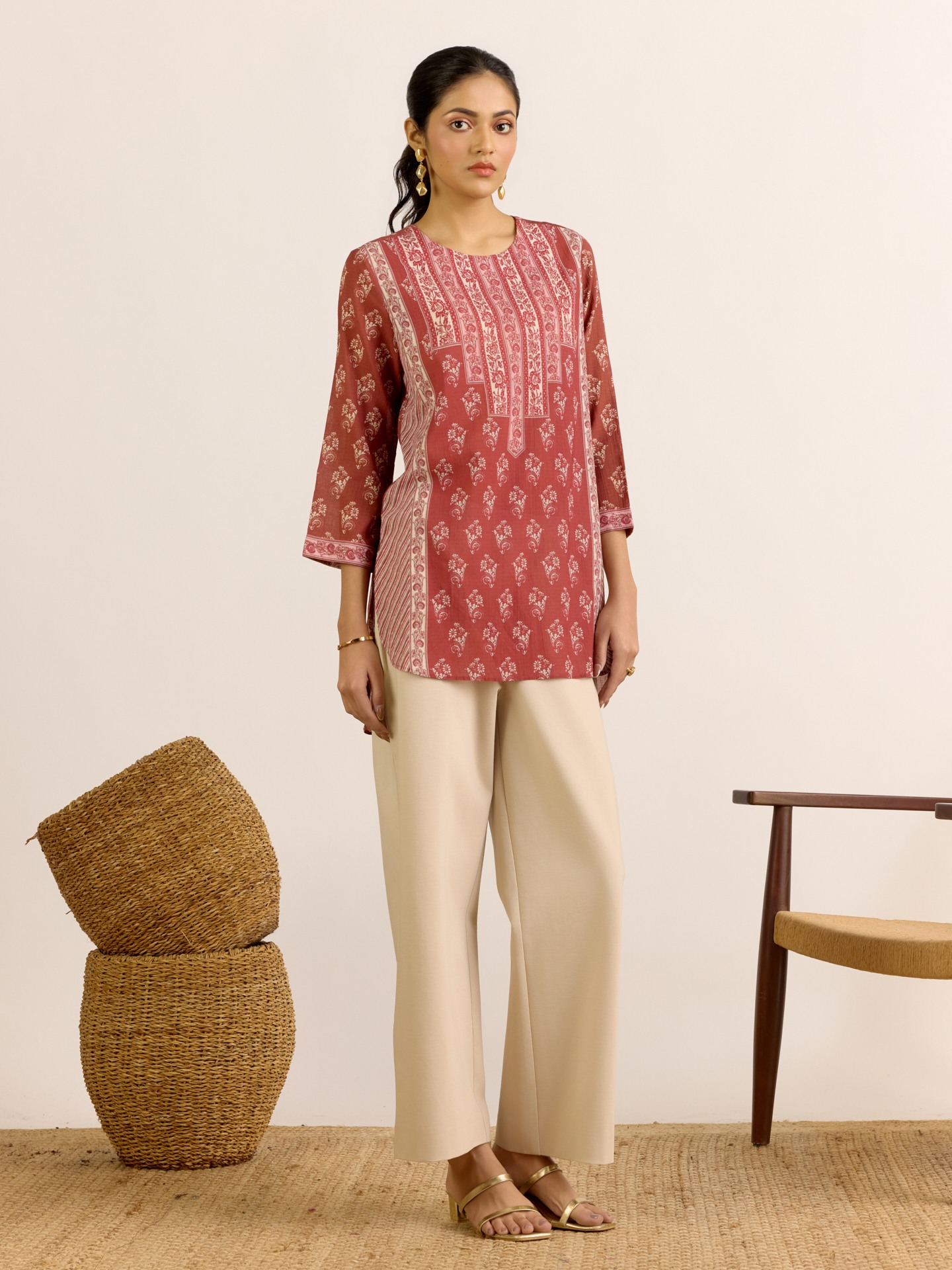 Orange Anjana Kurti