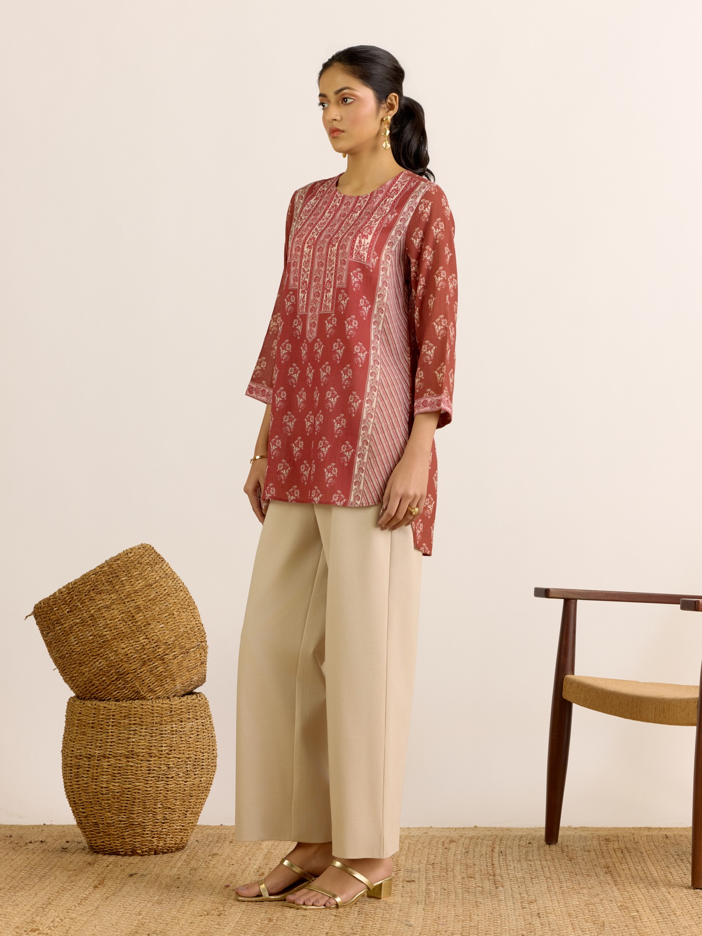 Orange Anjana Kurti