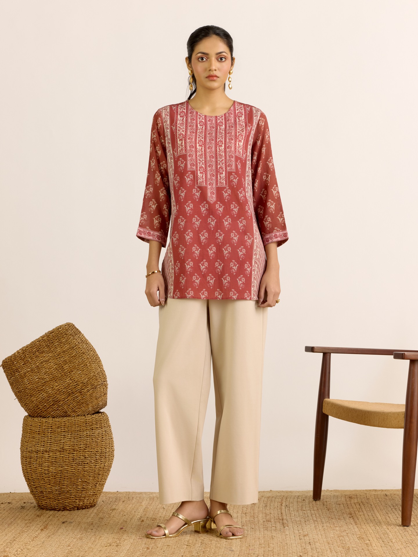 Orange Anjana Kurti