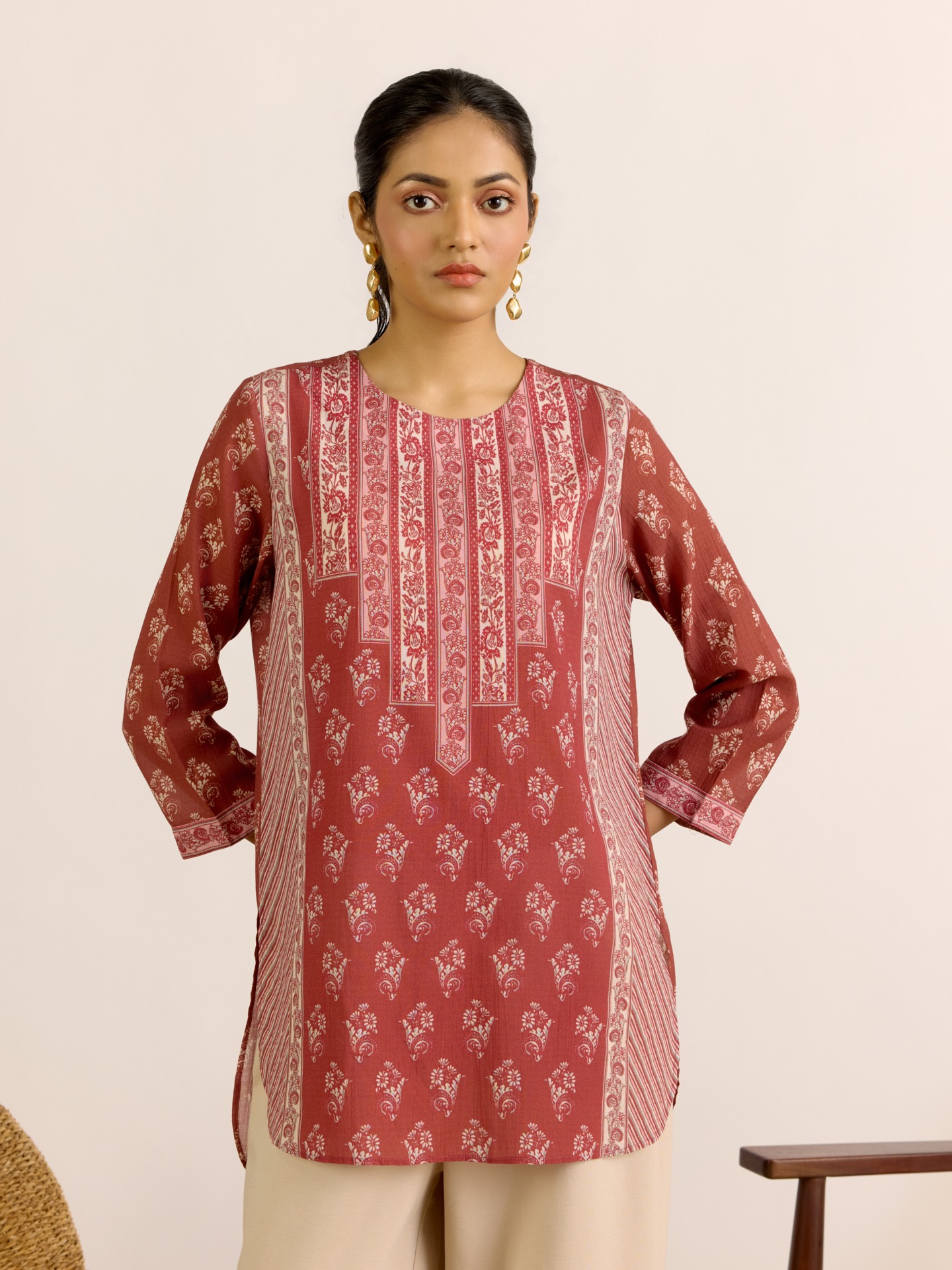 Orange Anjana Kurti