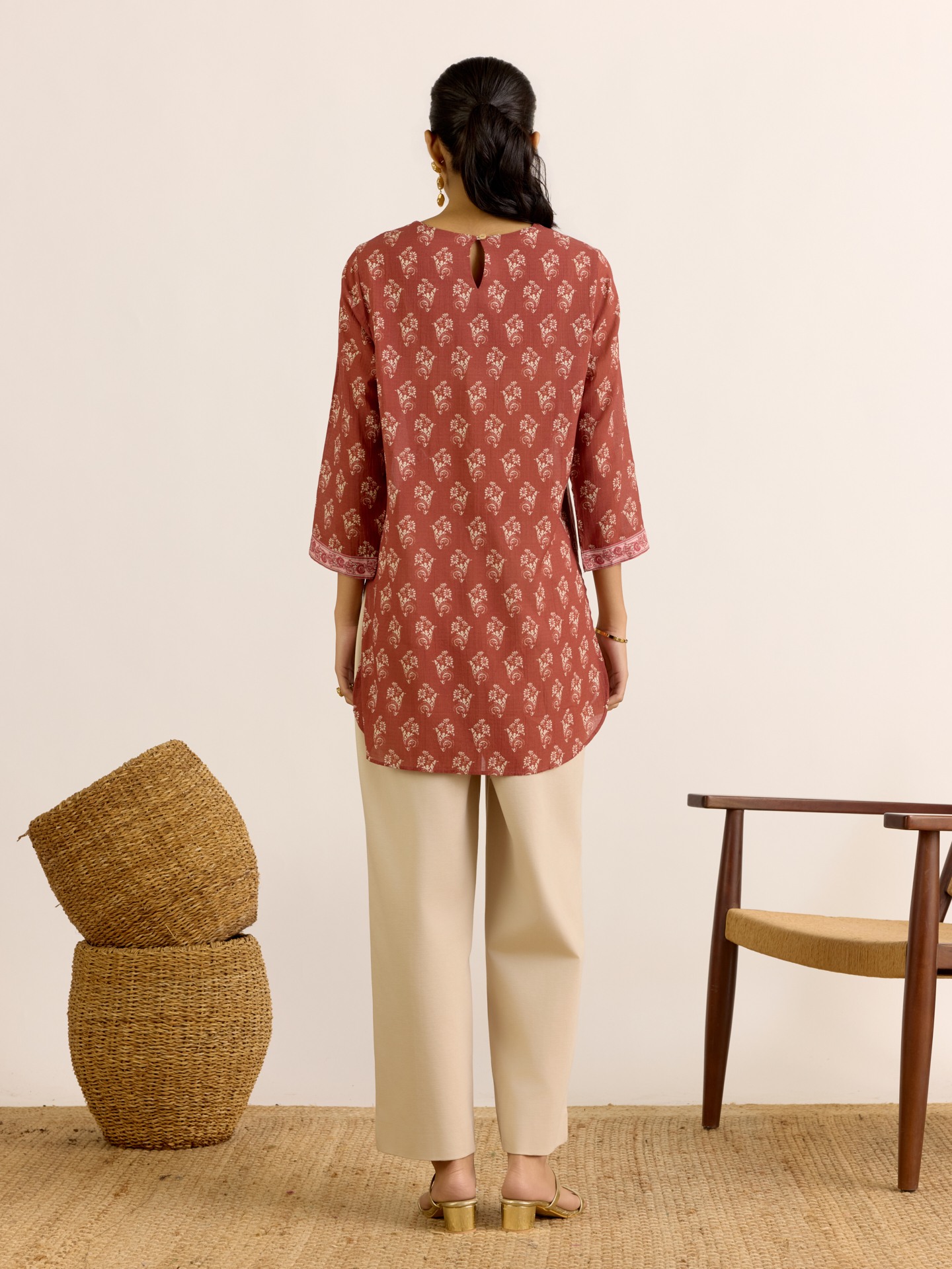 Orange Anjana Kurti