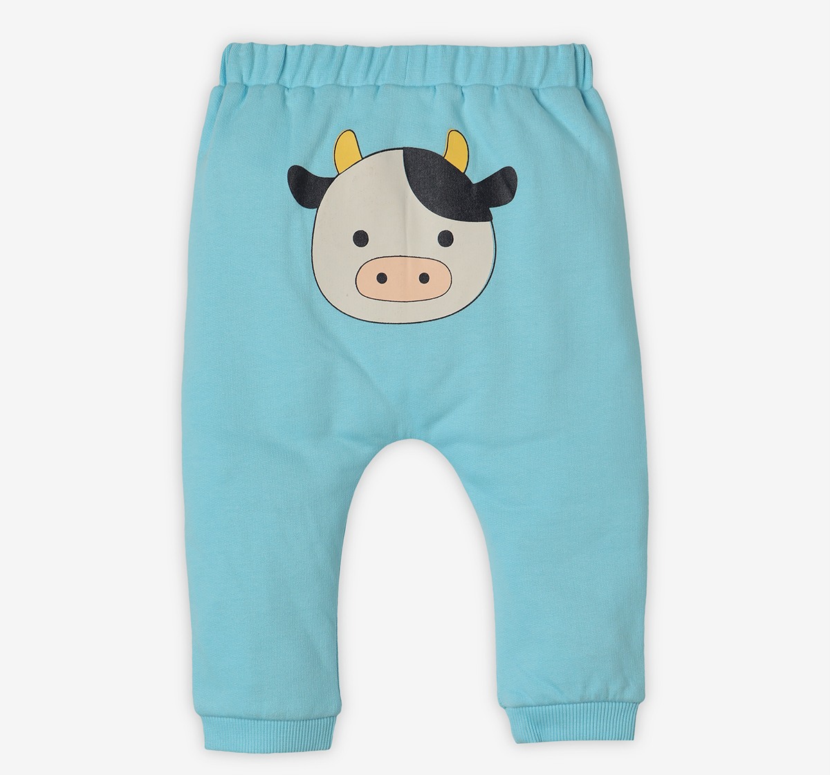 Infant Unisex Printed 100% Cotton Joggers – Blue