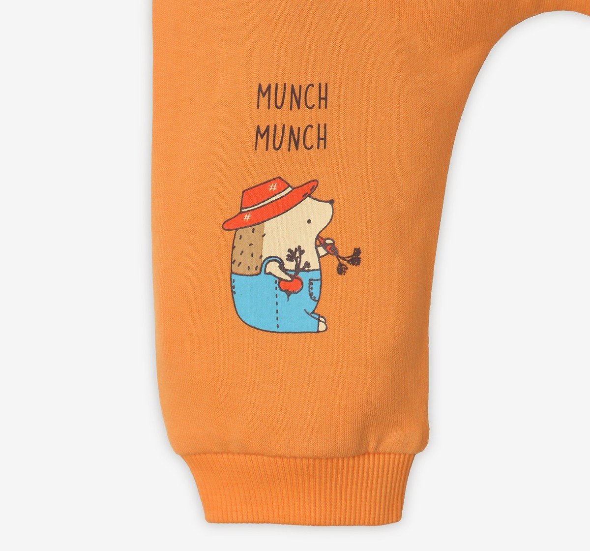 Infant Unisex Printed Organic Cotton Joggers – Orange