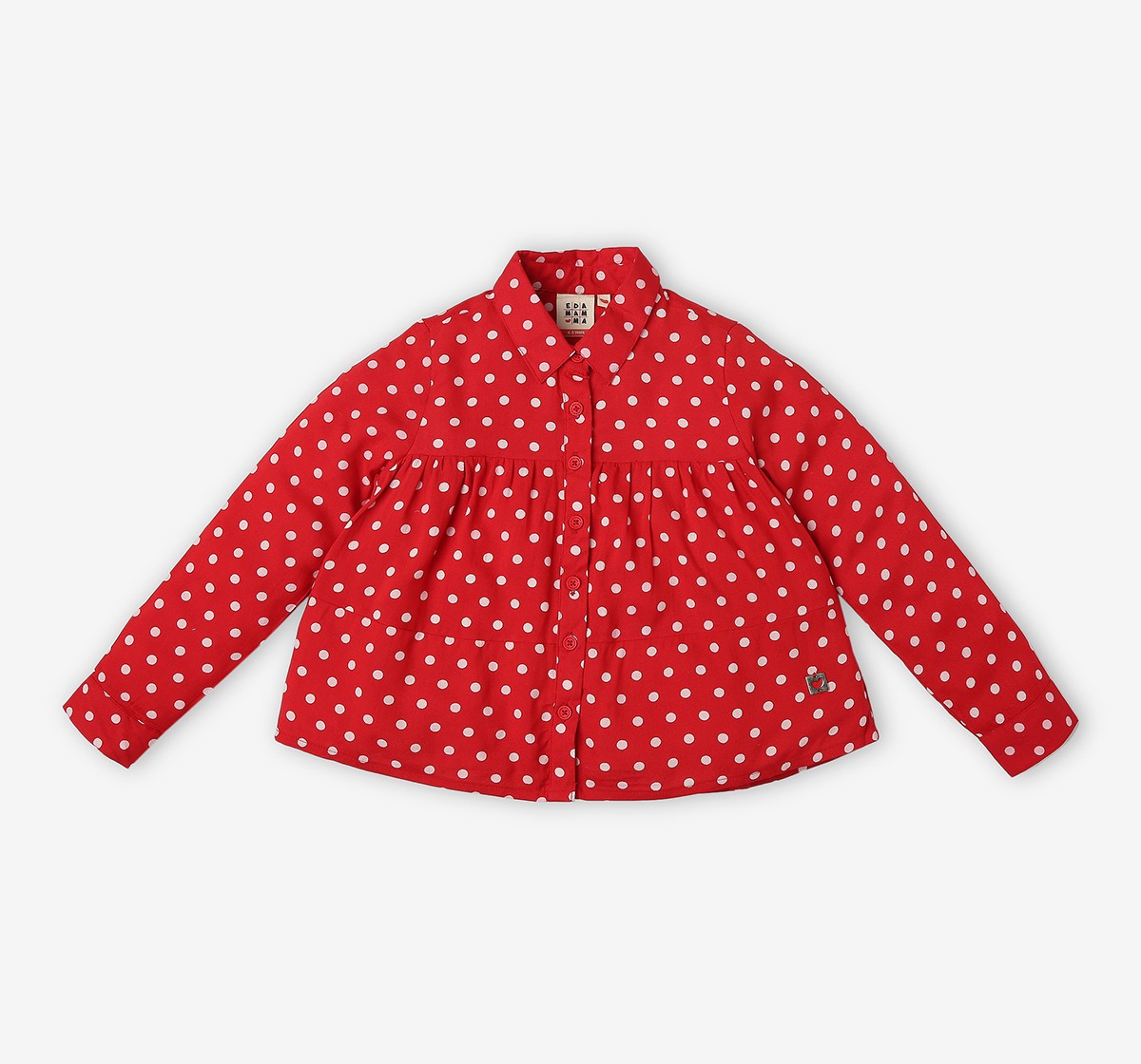 Full Sleeves Polka Printed Top