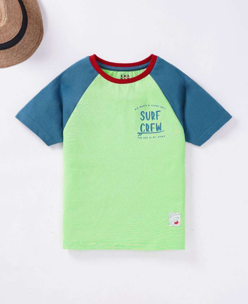 Boys Cut &Amp; Sew Color Block Tee