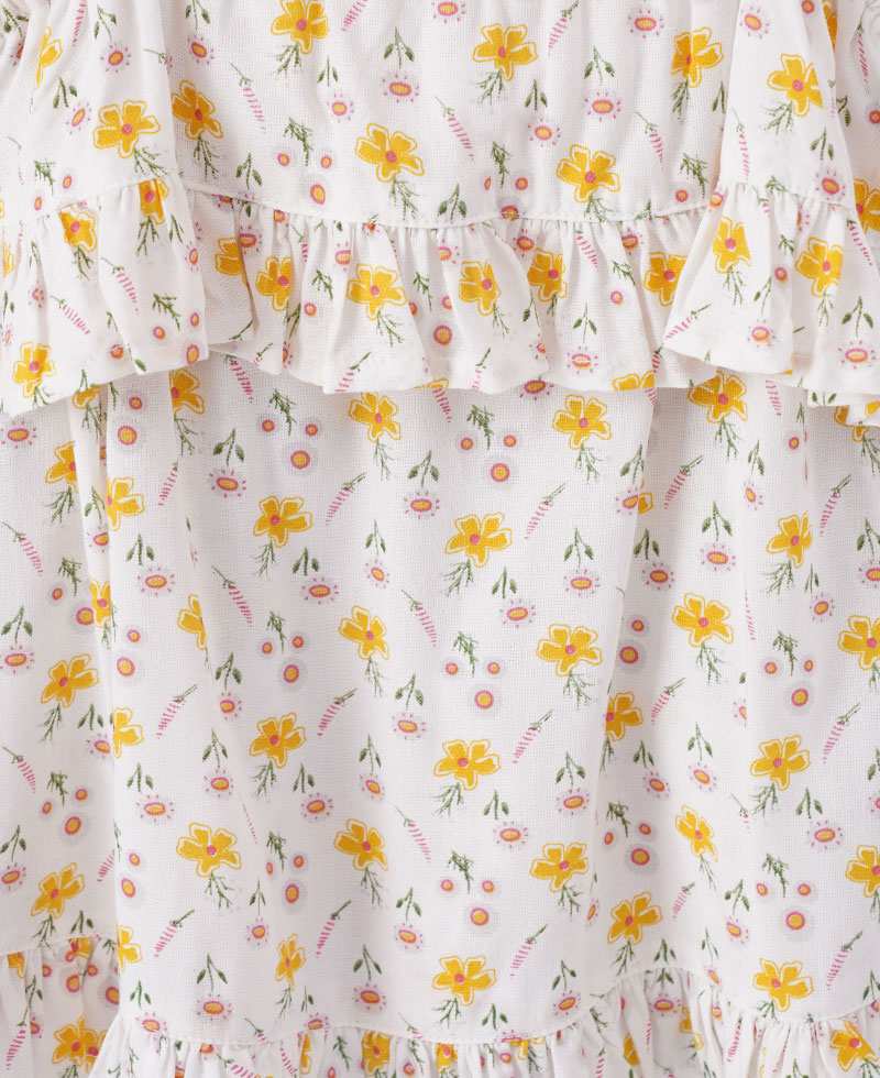 Girls Floral Tier Top