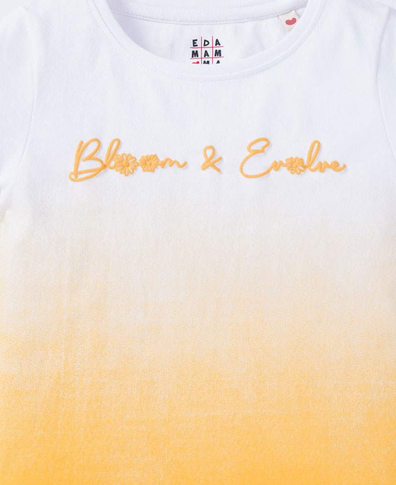 Girls Text Print Ombre Tee