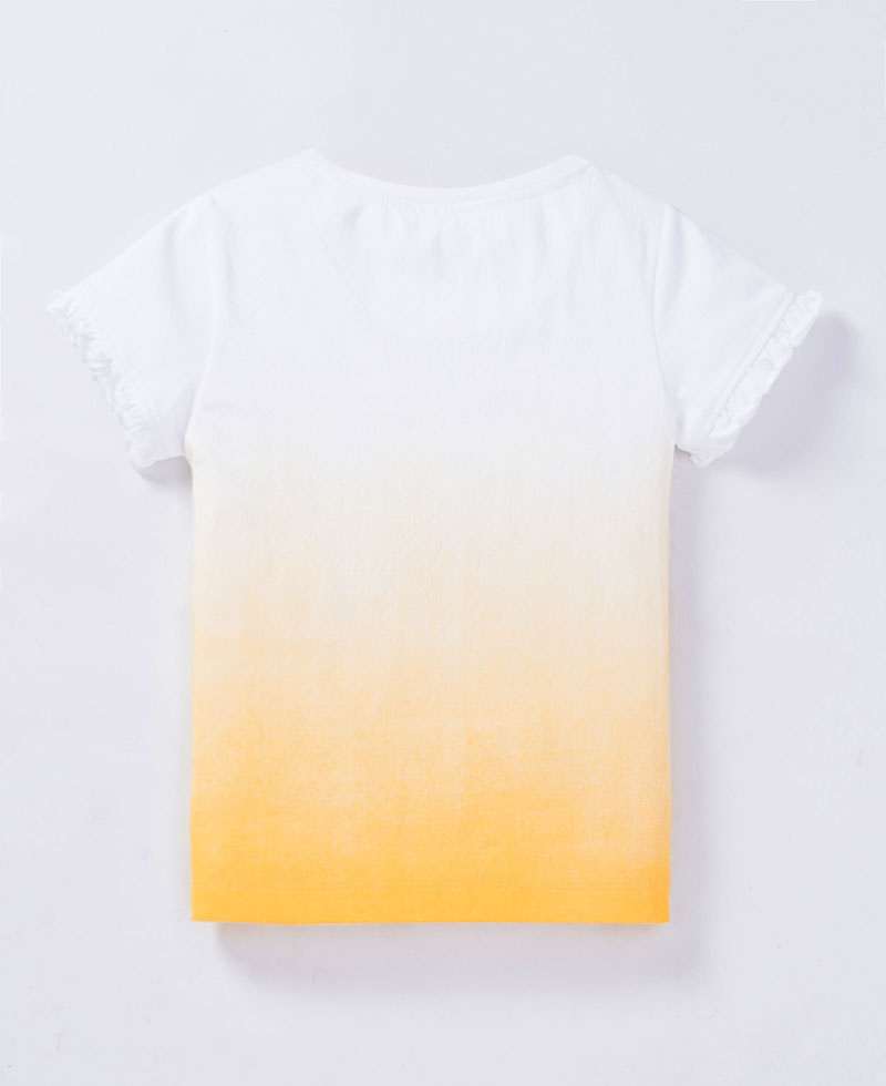 Girls Text Print Ombre Tee