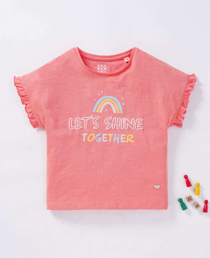 Girls Rainbow Printed Tee