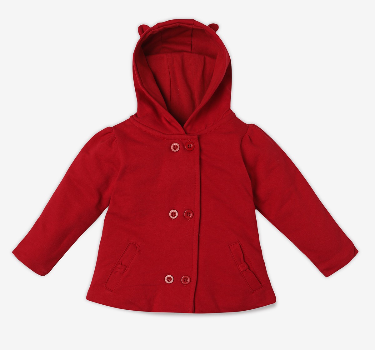 Infant Girls’ 100% Cotton Jacket - Red
