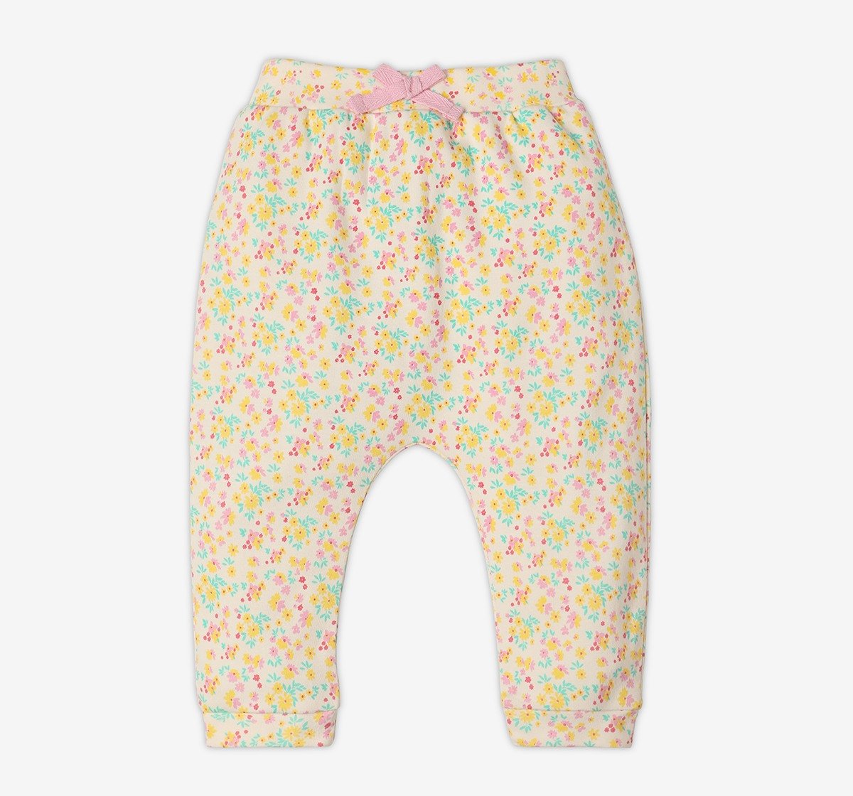 Infant Girls’ 100% Cotton Joggers – Multicolour (Pack of 2)