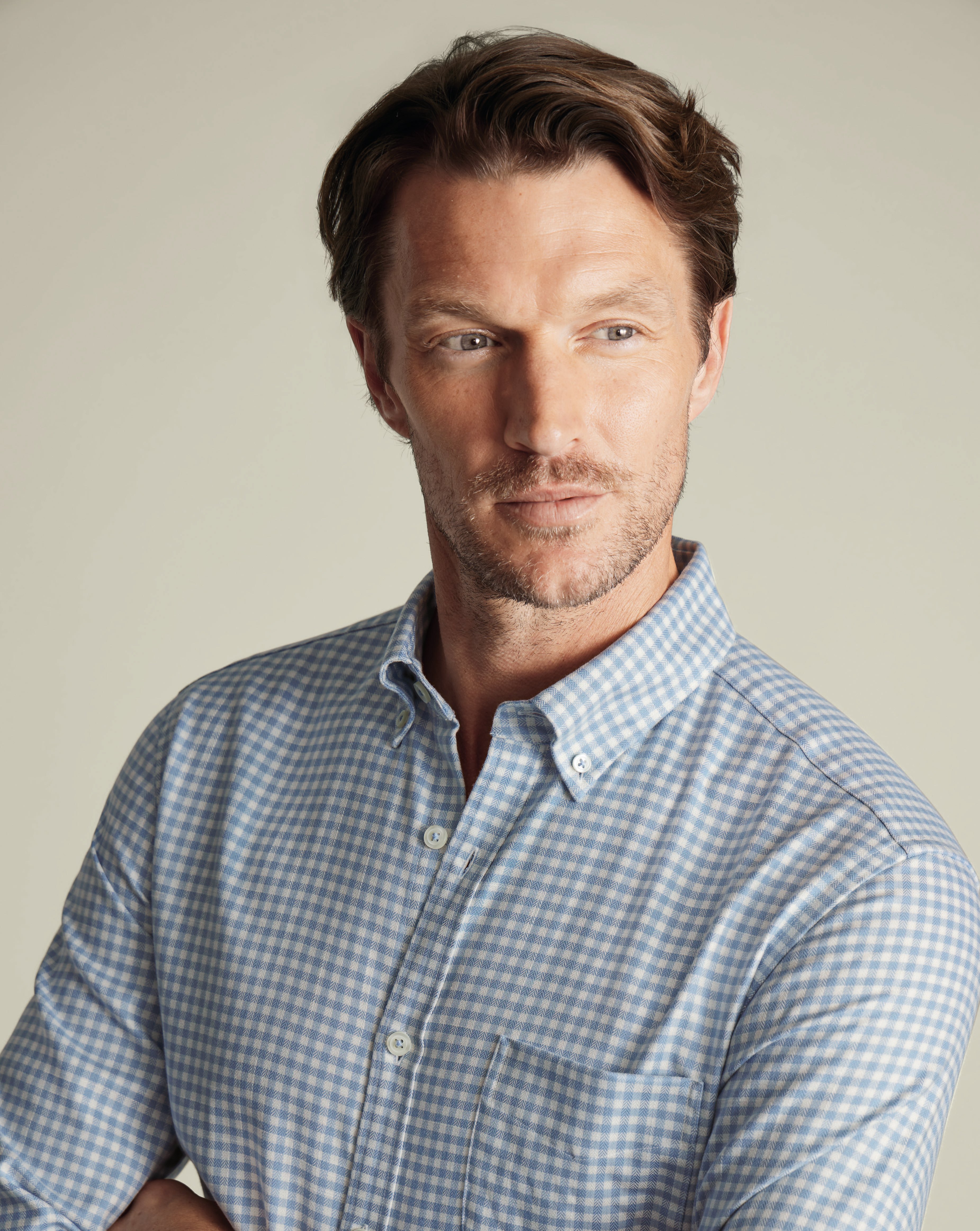 Cutaway Collar Non-Iron Twill Shirt - Navy
