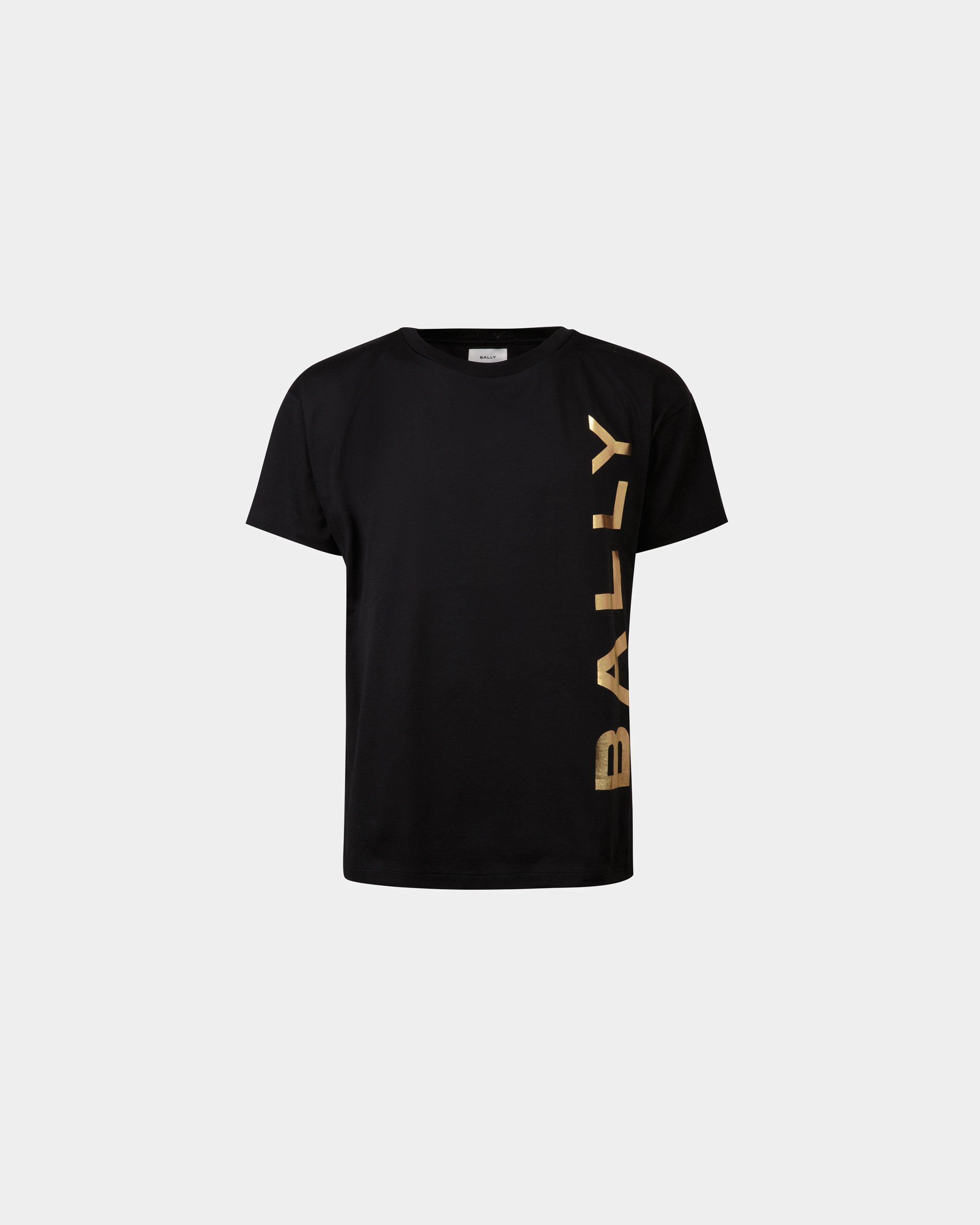 T-Shirt In Black Cotton