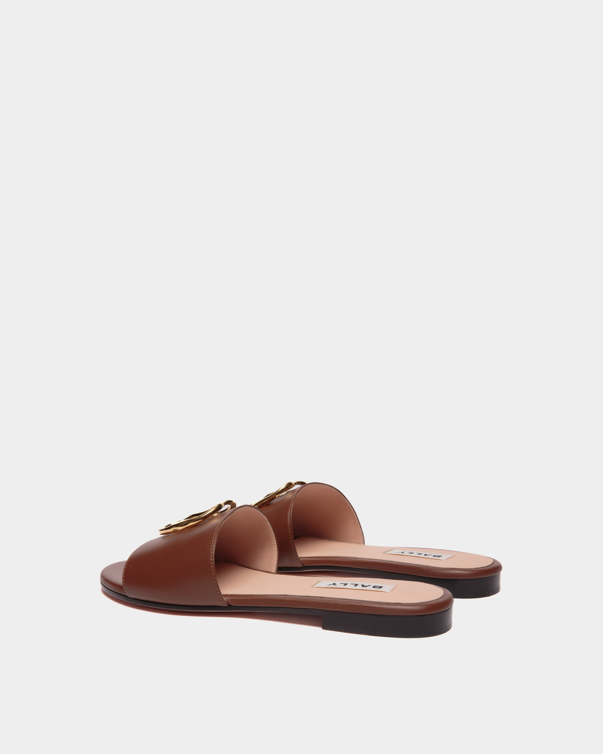 Ghis Leather Flat Sandals