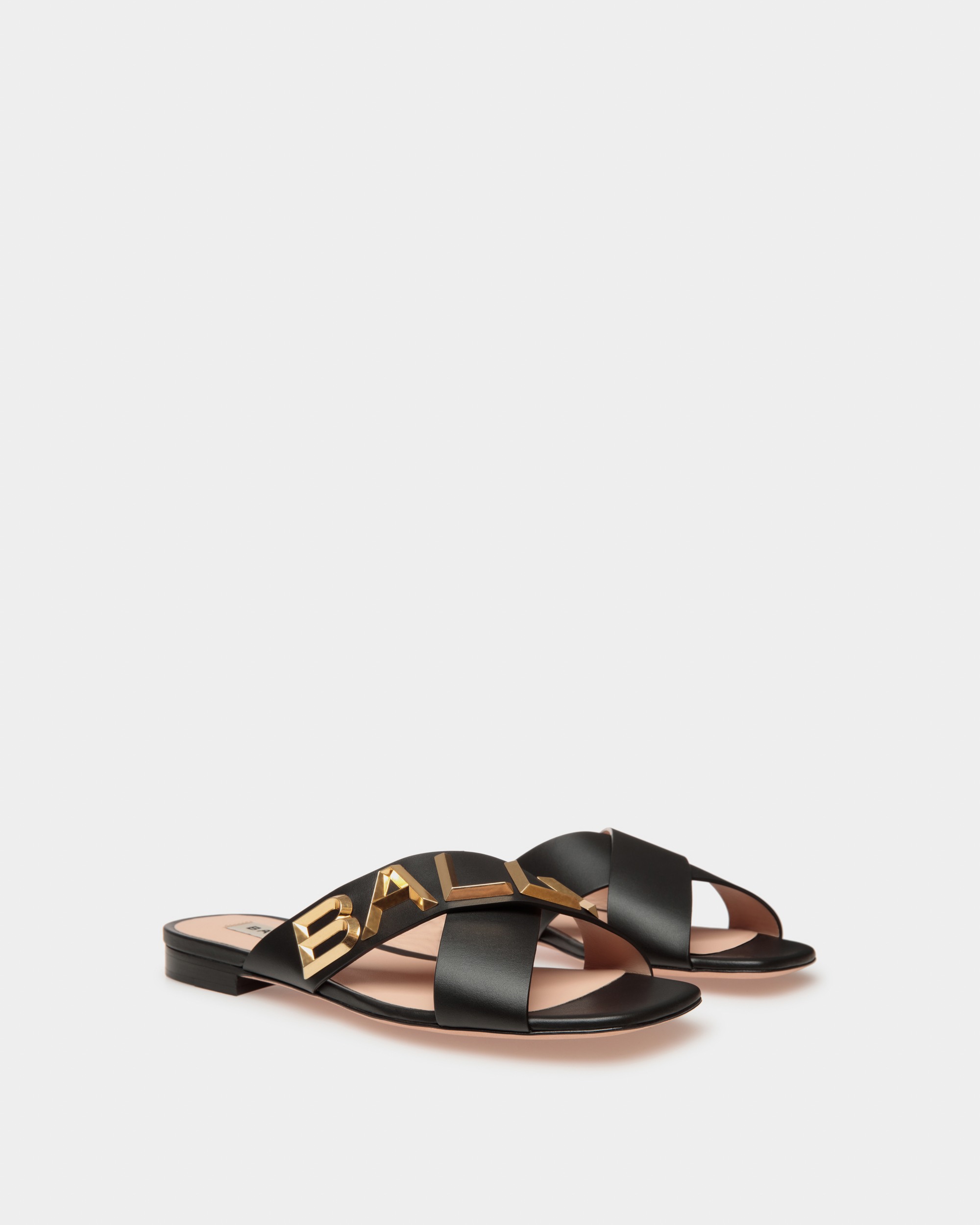 Larise Flat Leather Flat Sandals