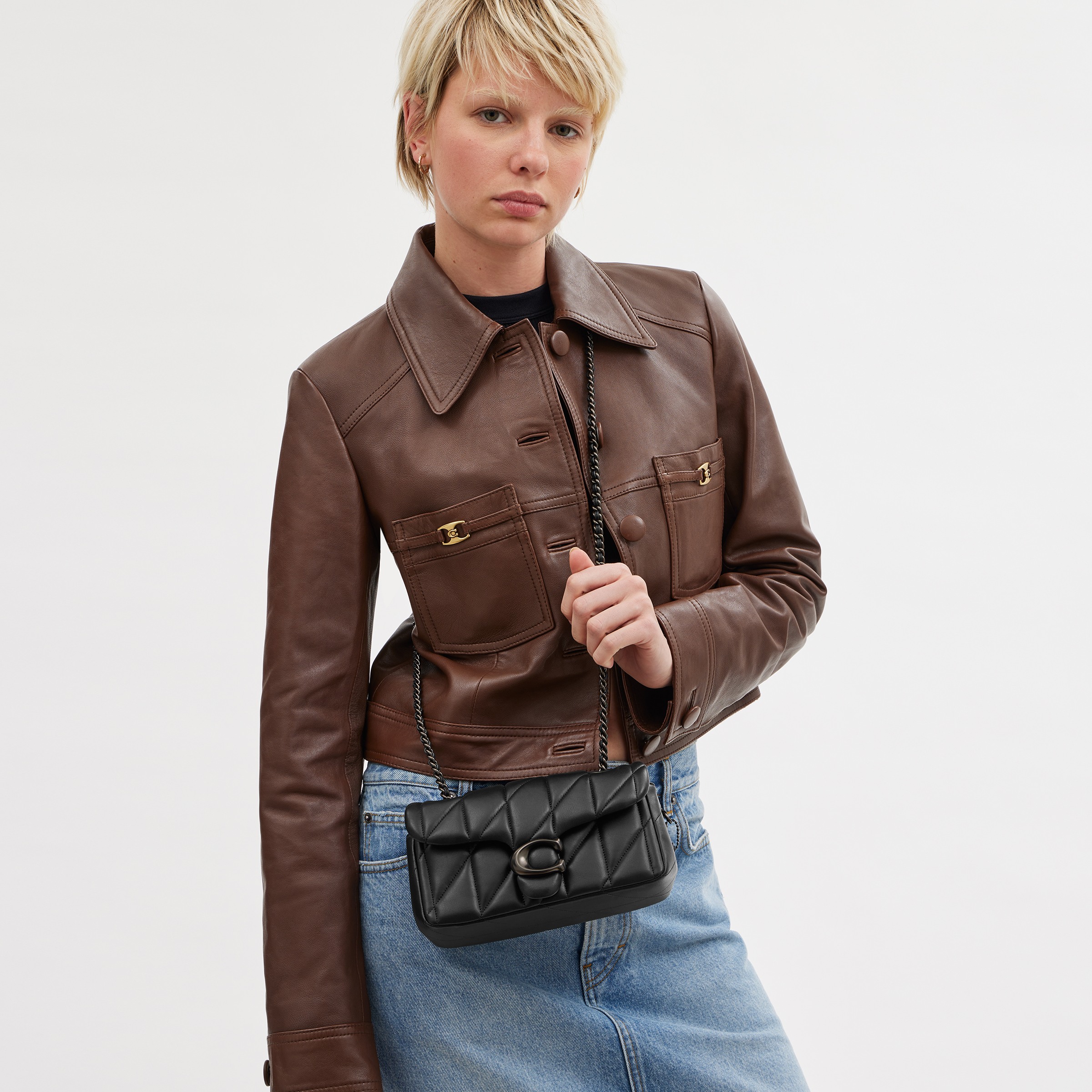Quilted Tabby Shoulder Bag 20 with Chain
