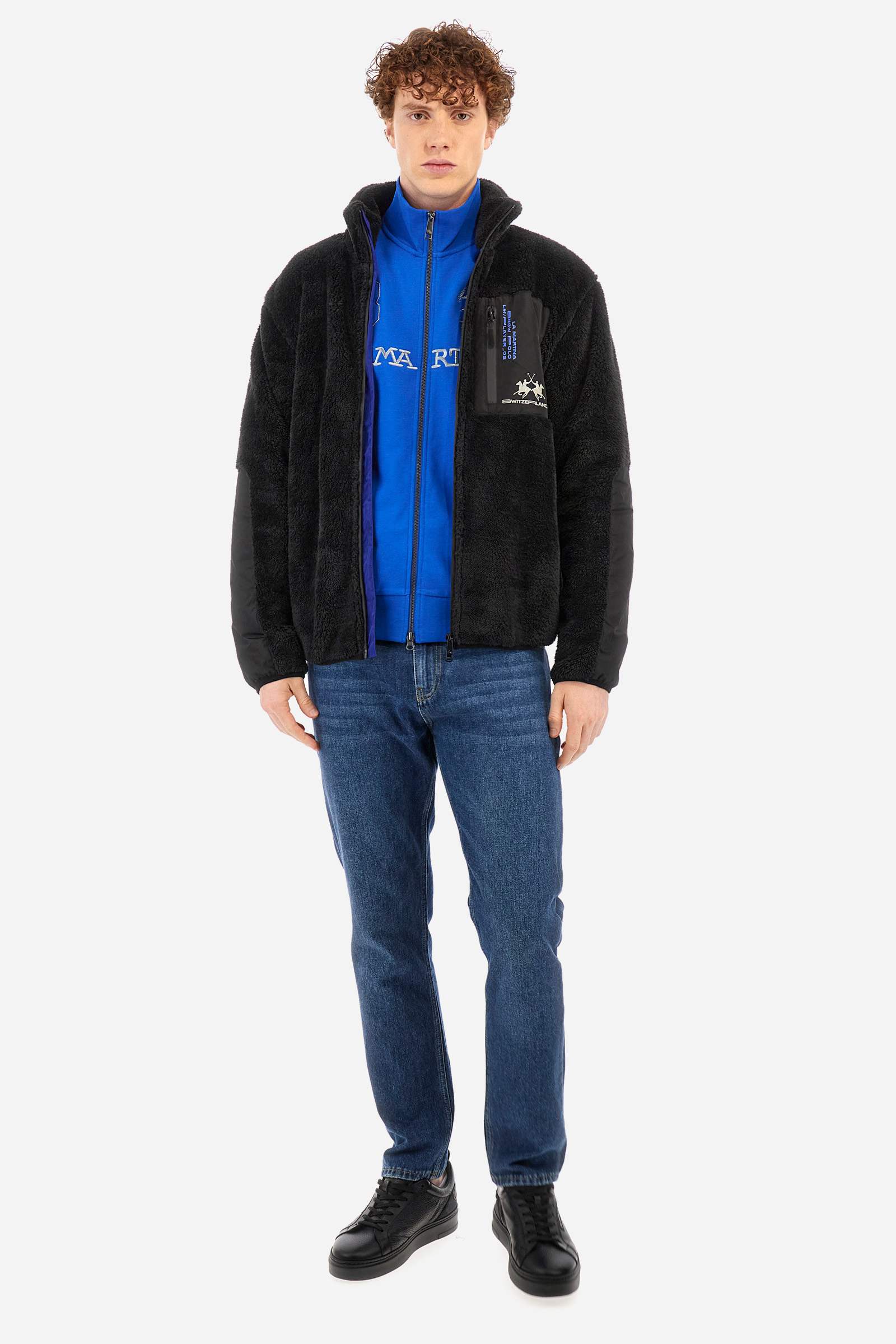 Men's Long-Sleeved Comfort Fit Sweatshirt with Full Zip