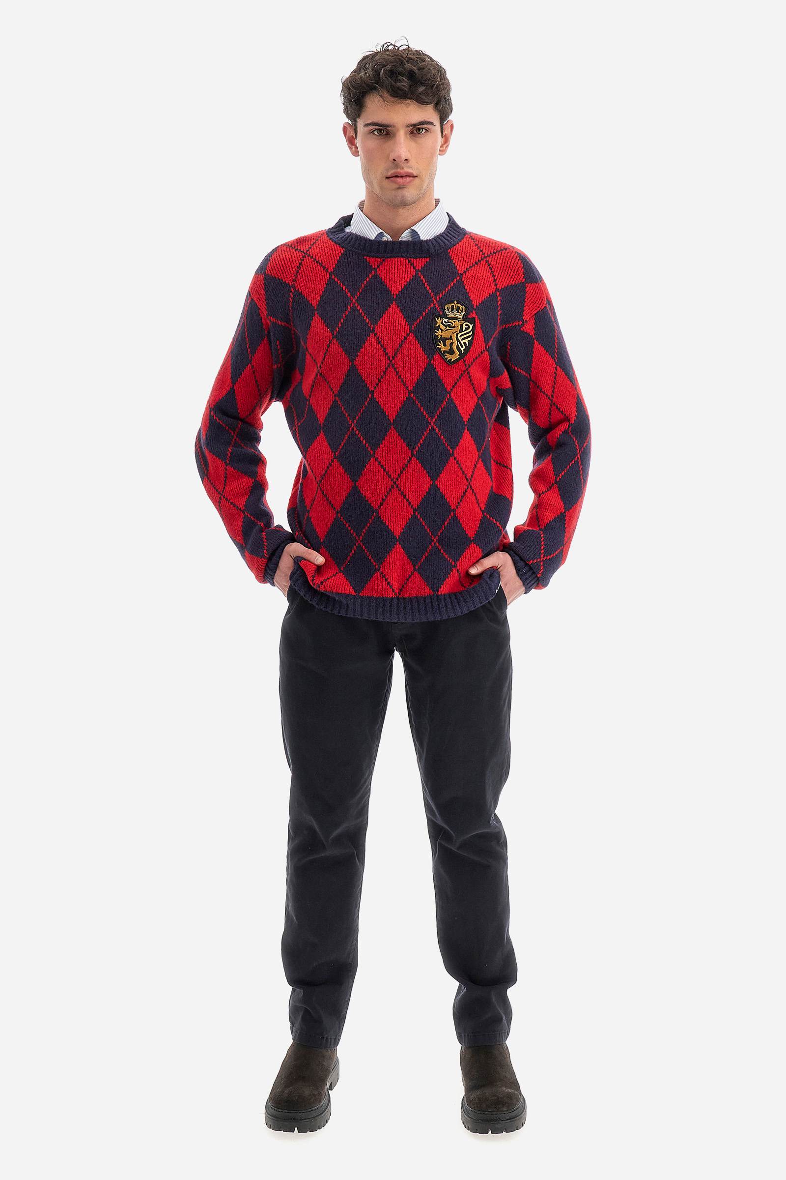 Men's Crew-Neck Long-Sleeved Comfort Fit Sweater
