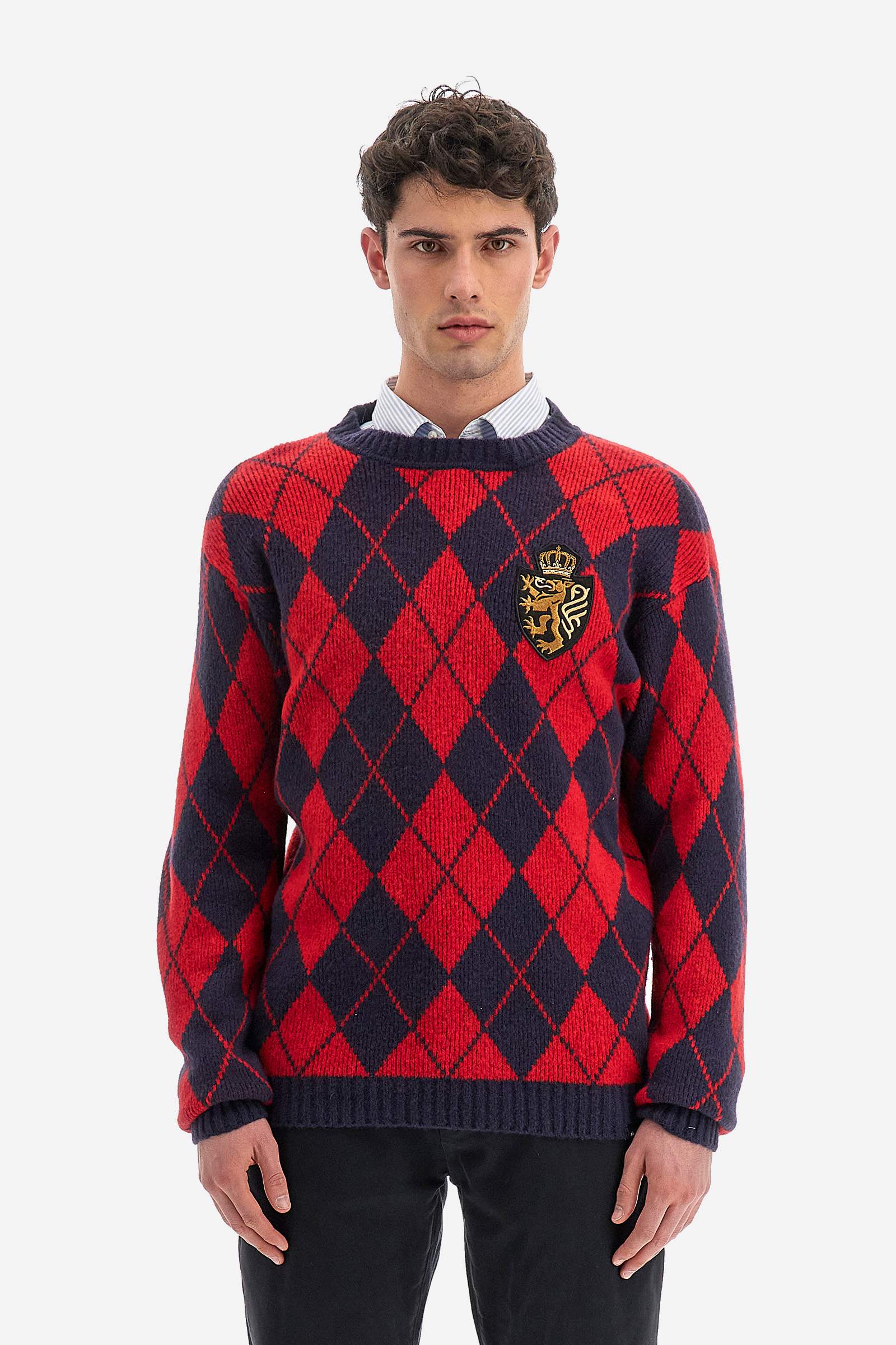 Men's Crew-Neck Long-Sleeved Comfort Fit Sweater