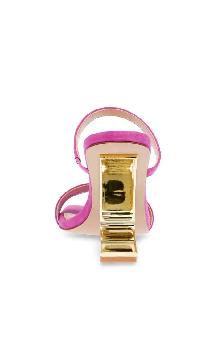 Lotus Magenta Heel Sandals