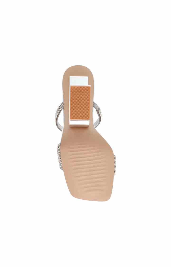 Lotus-R Silver Heel Sandals