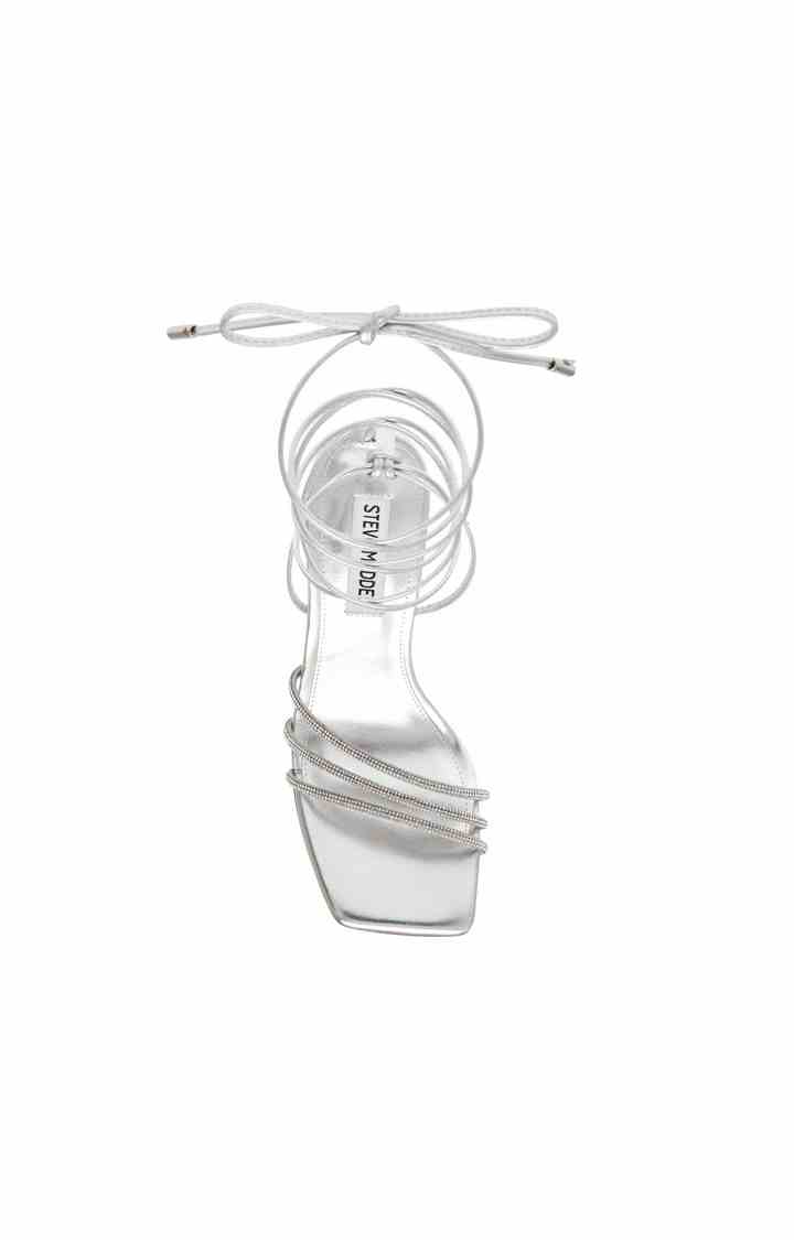 Arenas-R Silver Heel Sandals