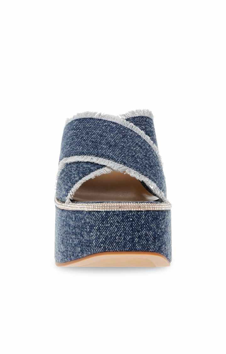 Jelisa Blue Wedges