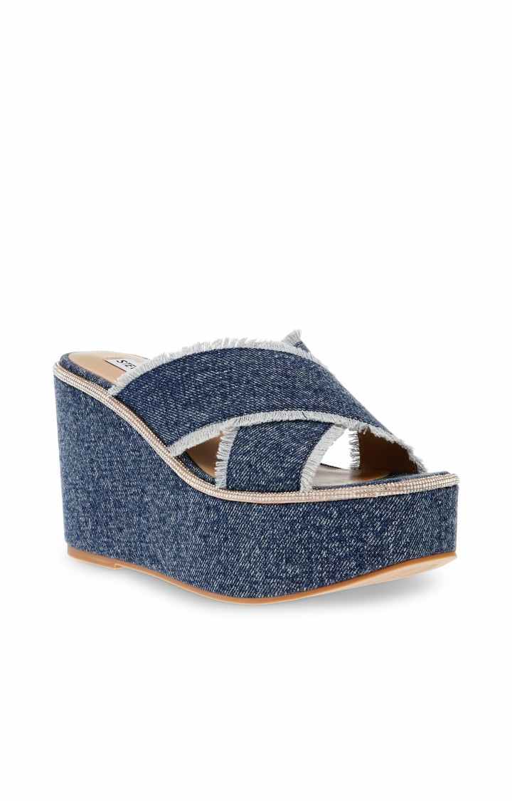 Jelisa Blue Wedges