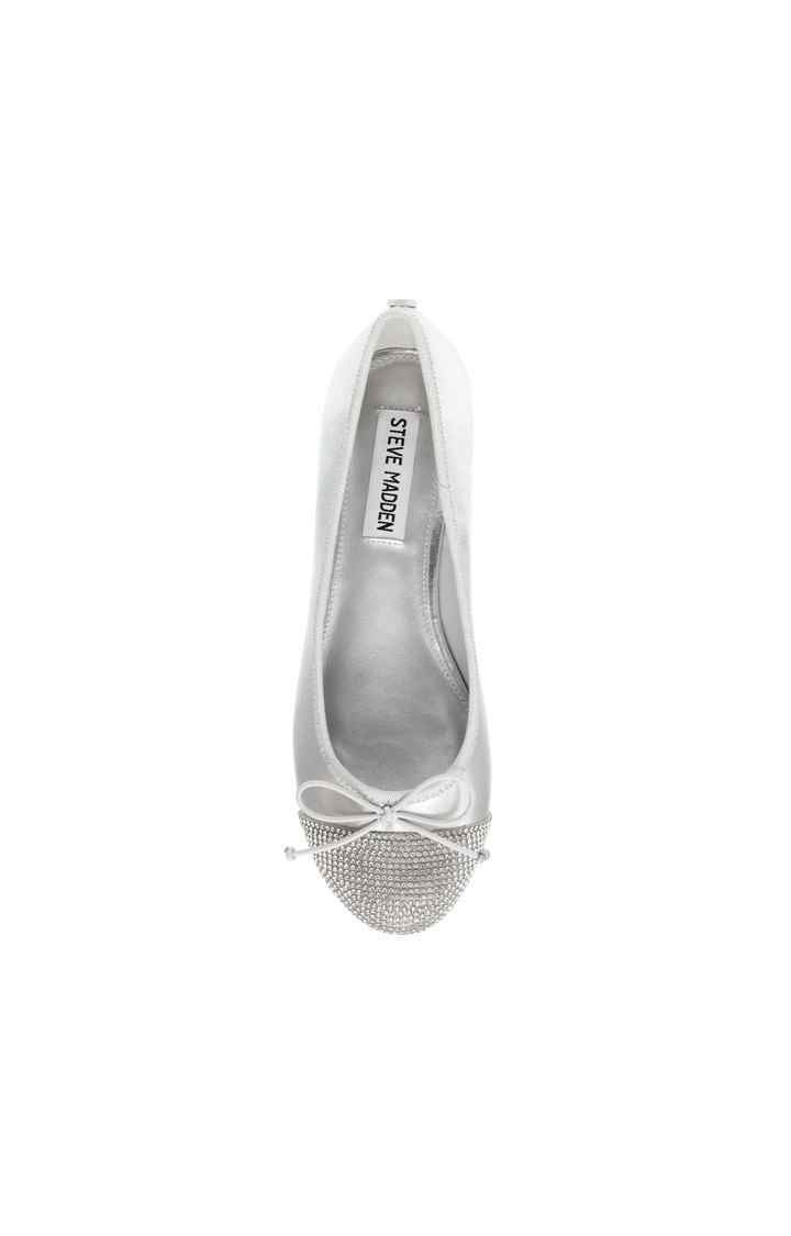 Cherish-R Silver Closed Flats & Ballerinas