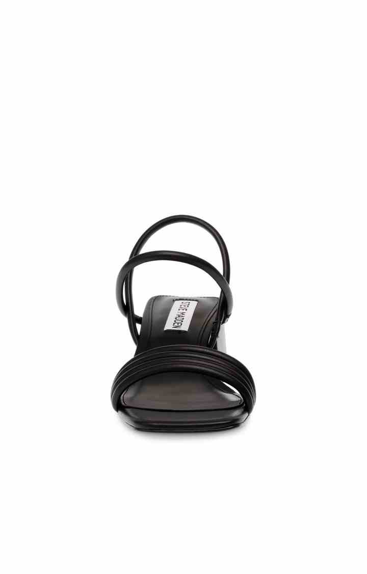 At-Ease Black Heel Sandals