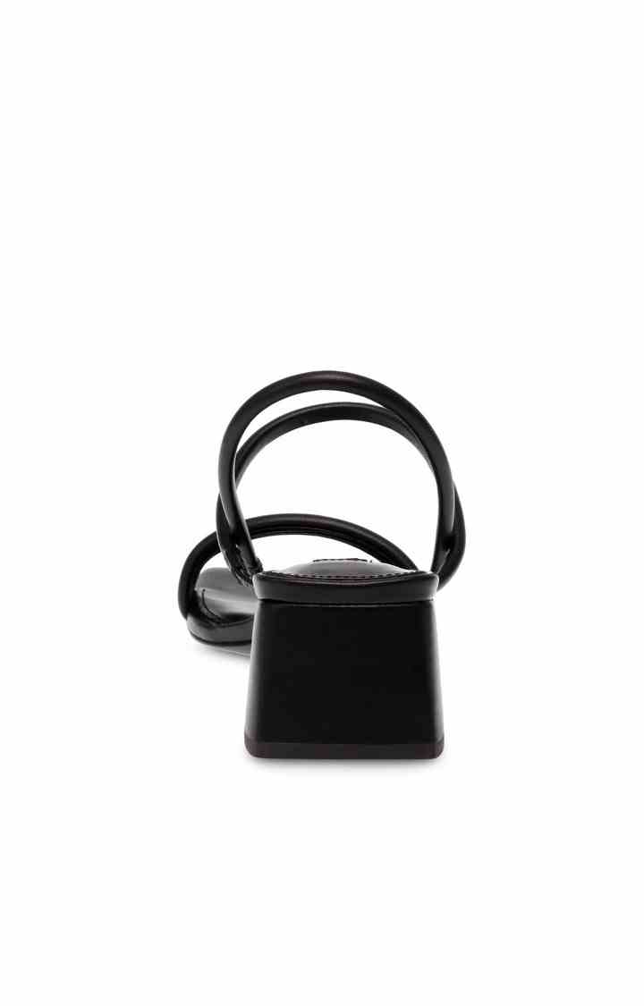 At-Ease Black Heel Sandals