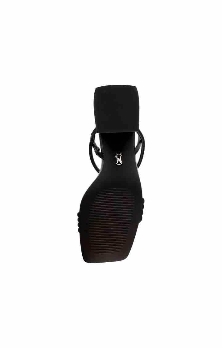 At-Ease Black Heel Sandals