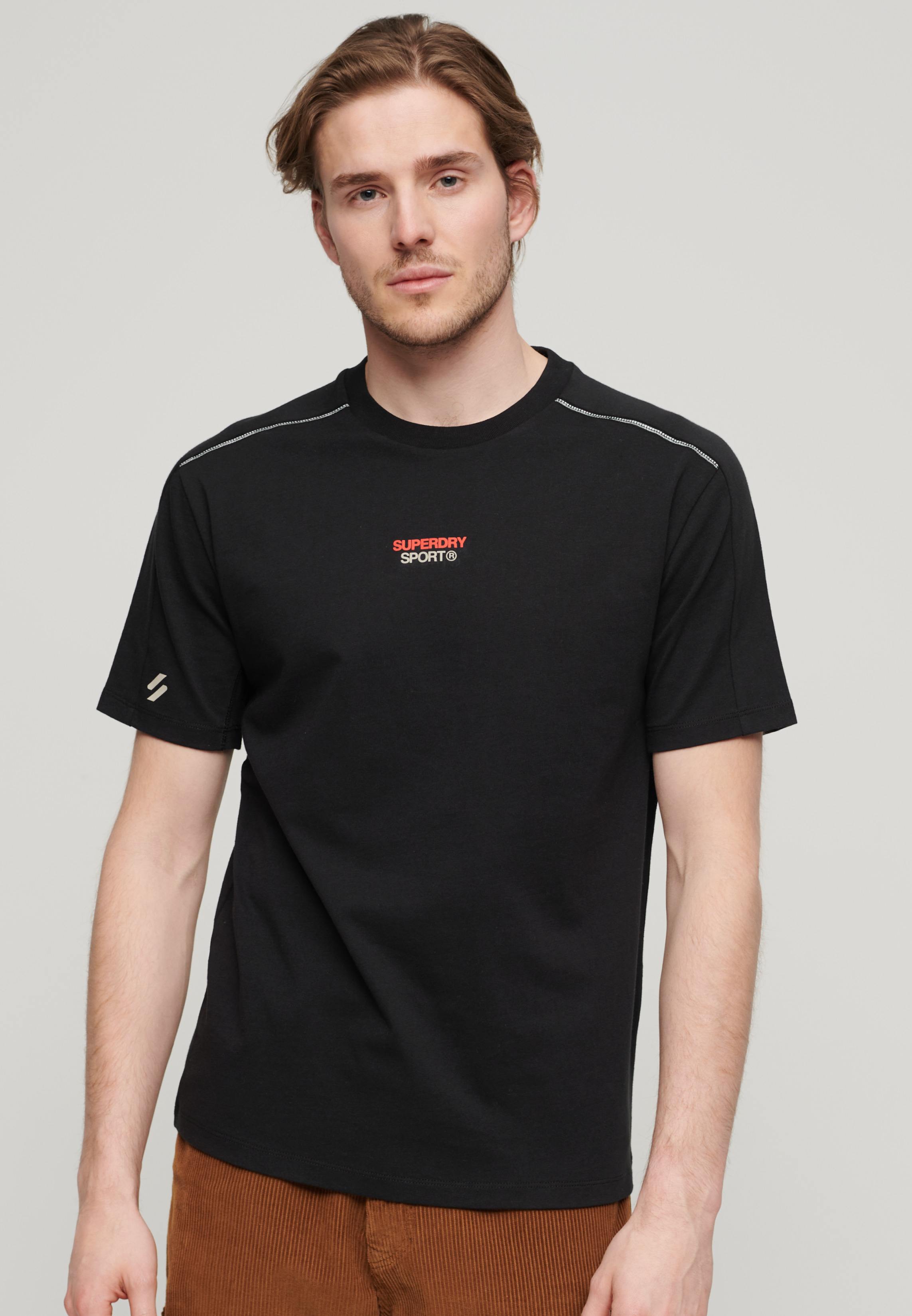 T-Shirt Donna Superdry Sportswear Logo Relaxed Tee - Fusion Coral - 42