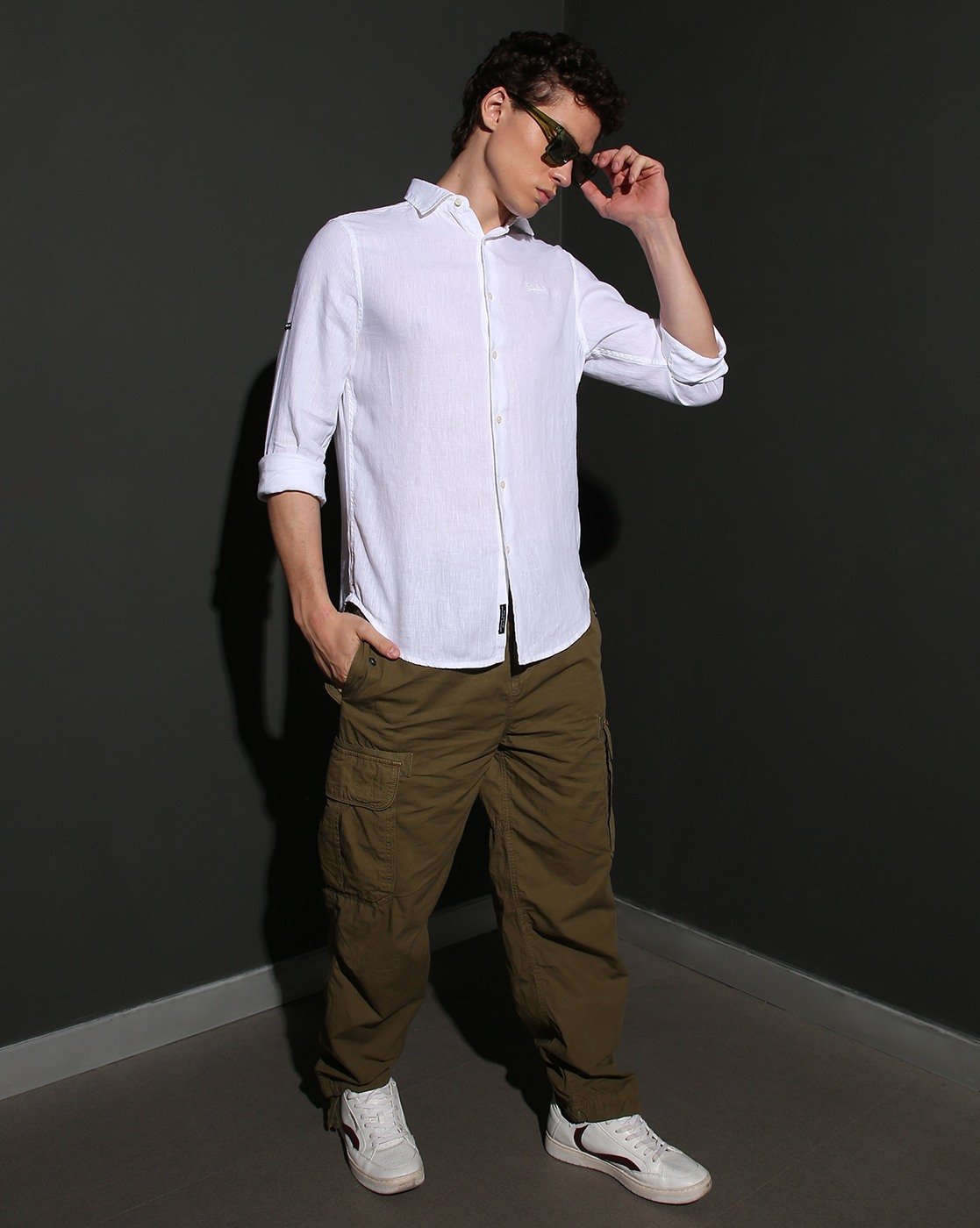 STUDIOS CASUAL LINEN L/S SHIRT