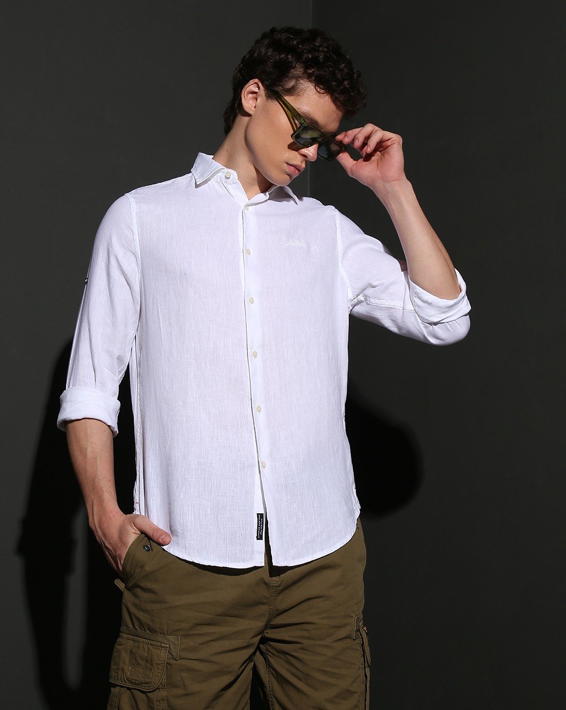 STUDIOS CASUAL LINEN L/S SHIRT