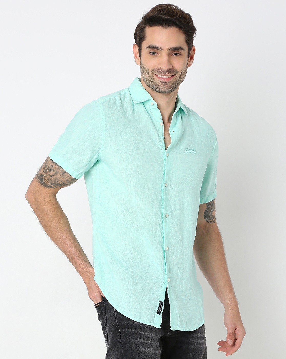 STUDIOS CASUAL LINEN S/S SHIRT