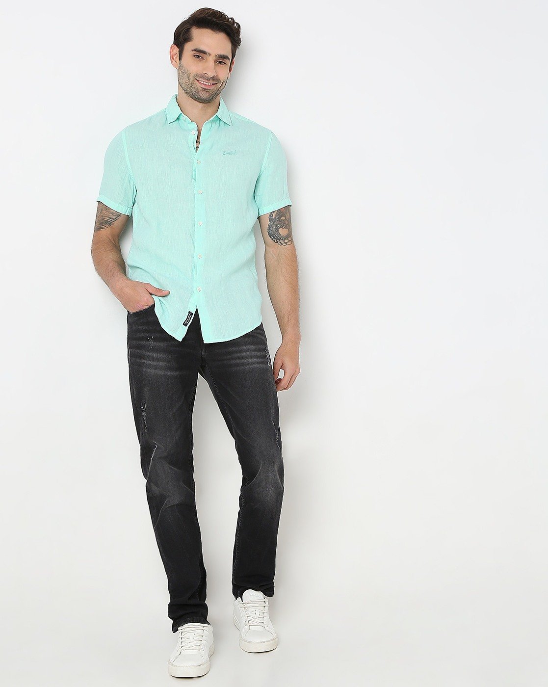 STUDIOS CASUAL LINEN S/S SHIRT