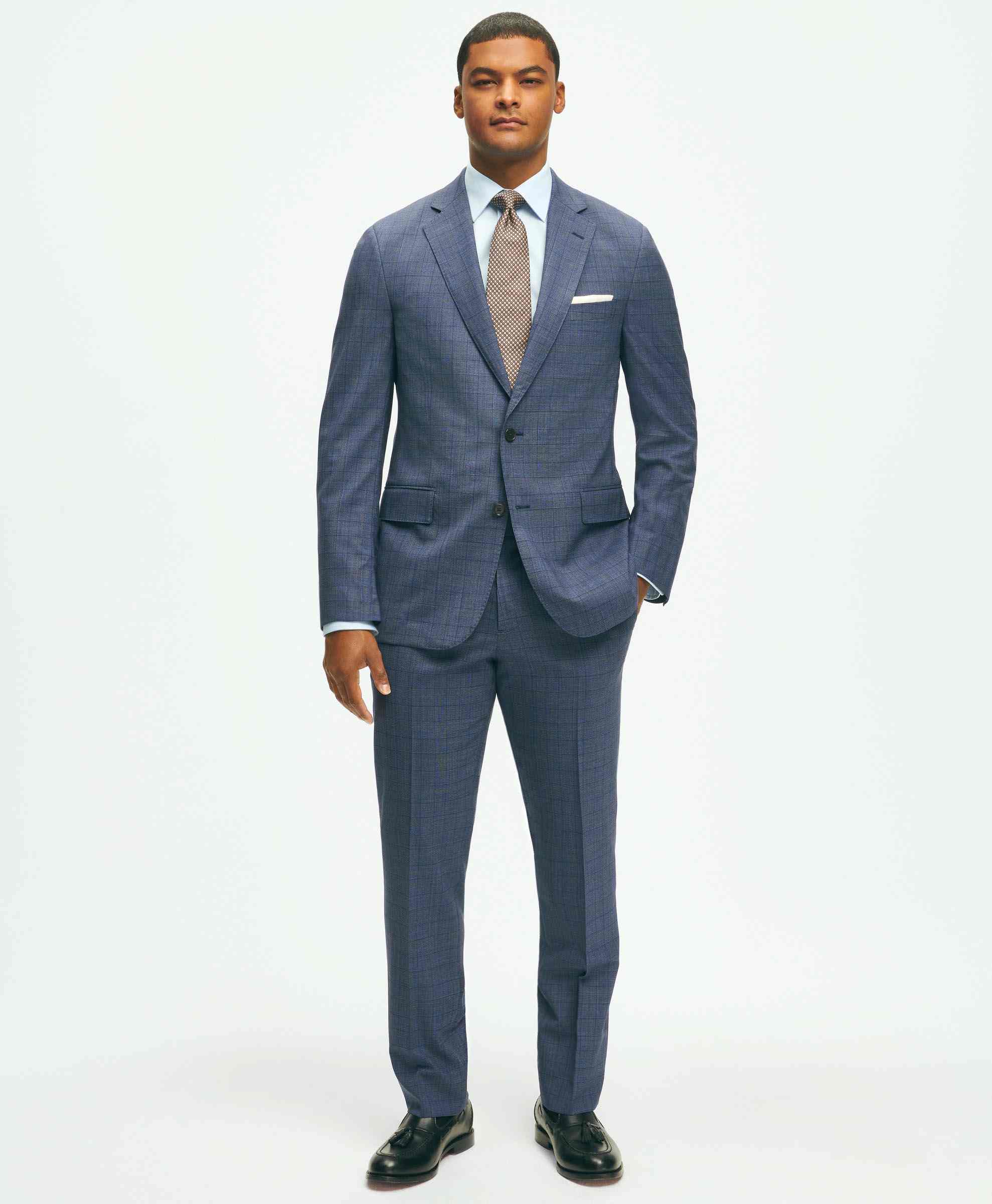 Classic Fit Wool Checked 1818 Suit | Brooks Brothers India Website