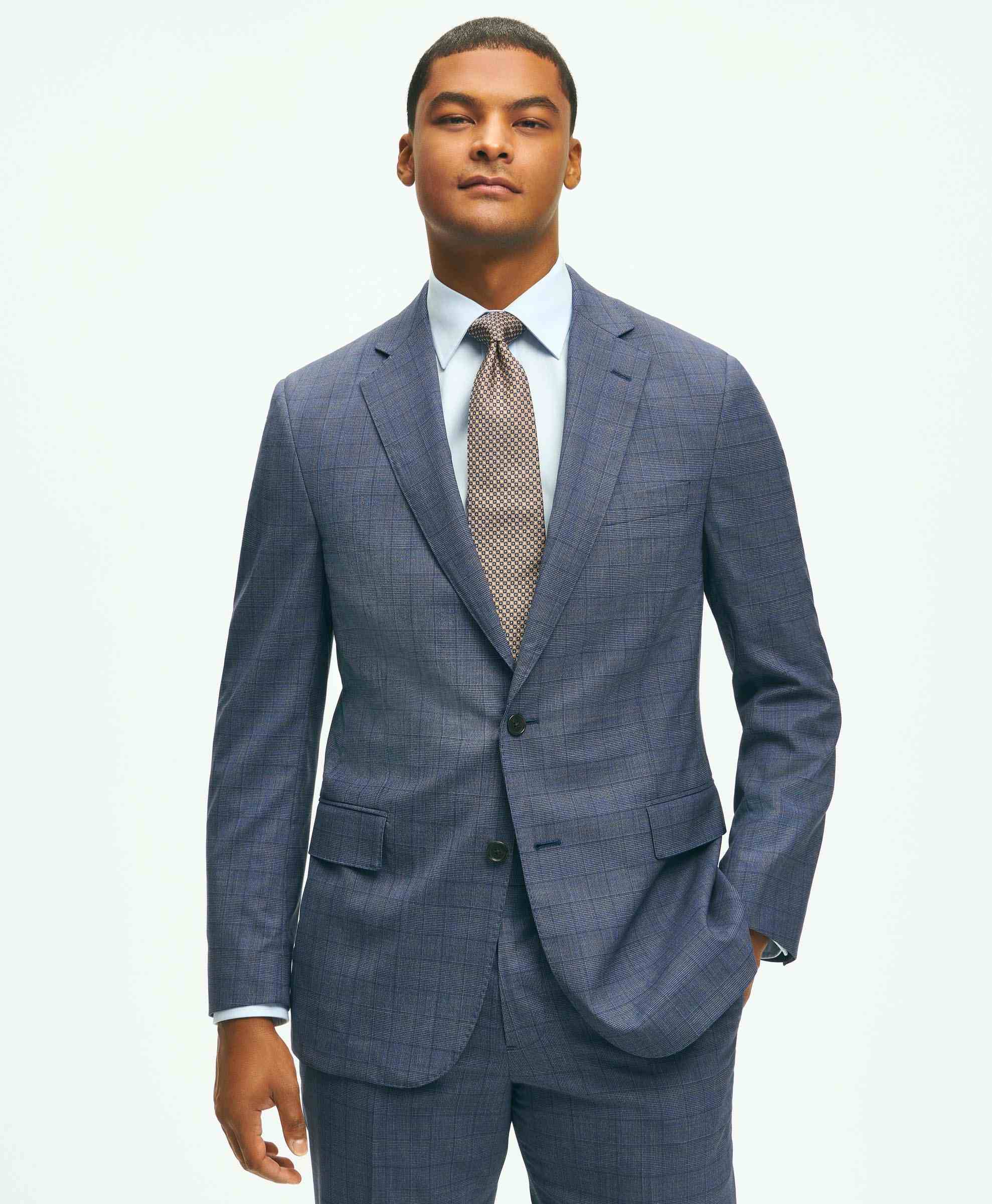 Classic Fit Wool Checked 1818 Suit | Brooks Brothers India Website