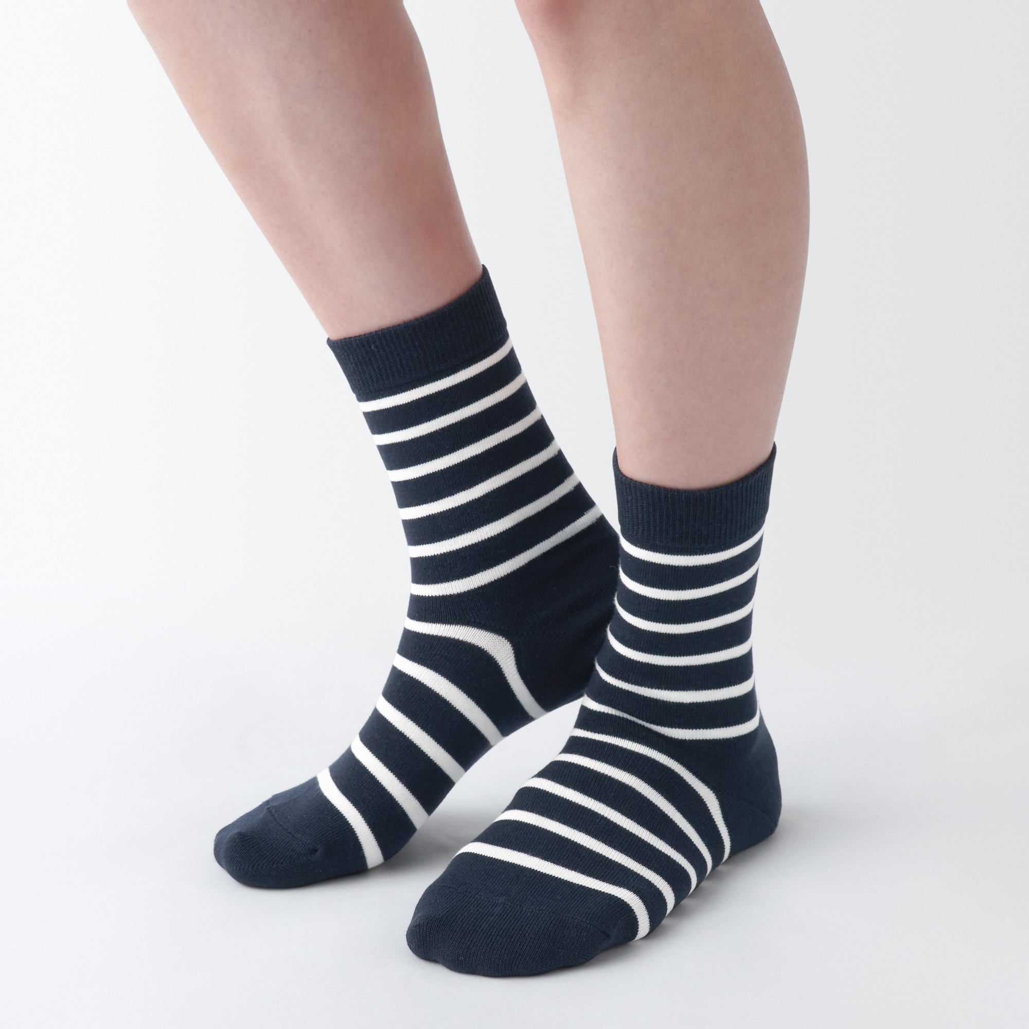 MUJI | Women's right Angle 3 Layer Loose Top Socks