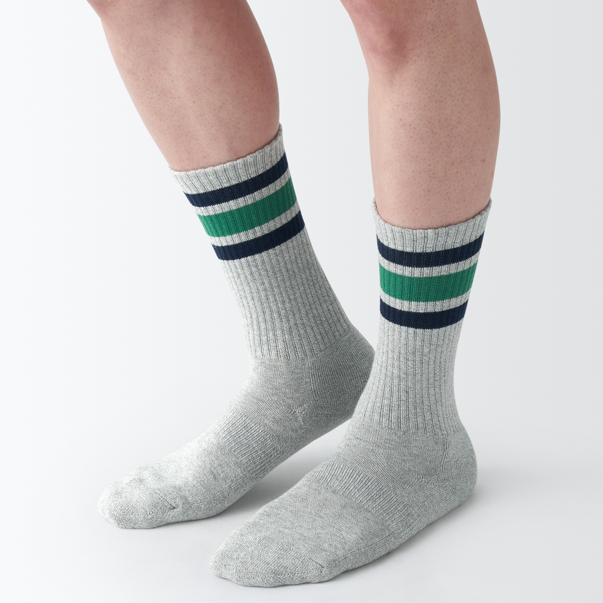 MUJI | Men's right Angle Pile socks(Line)