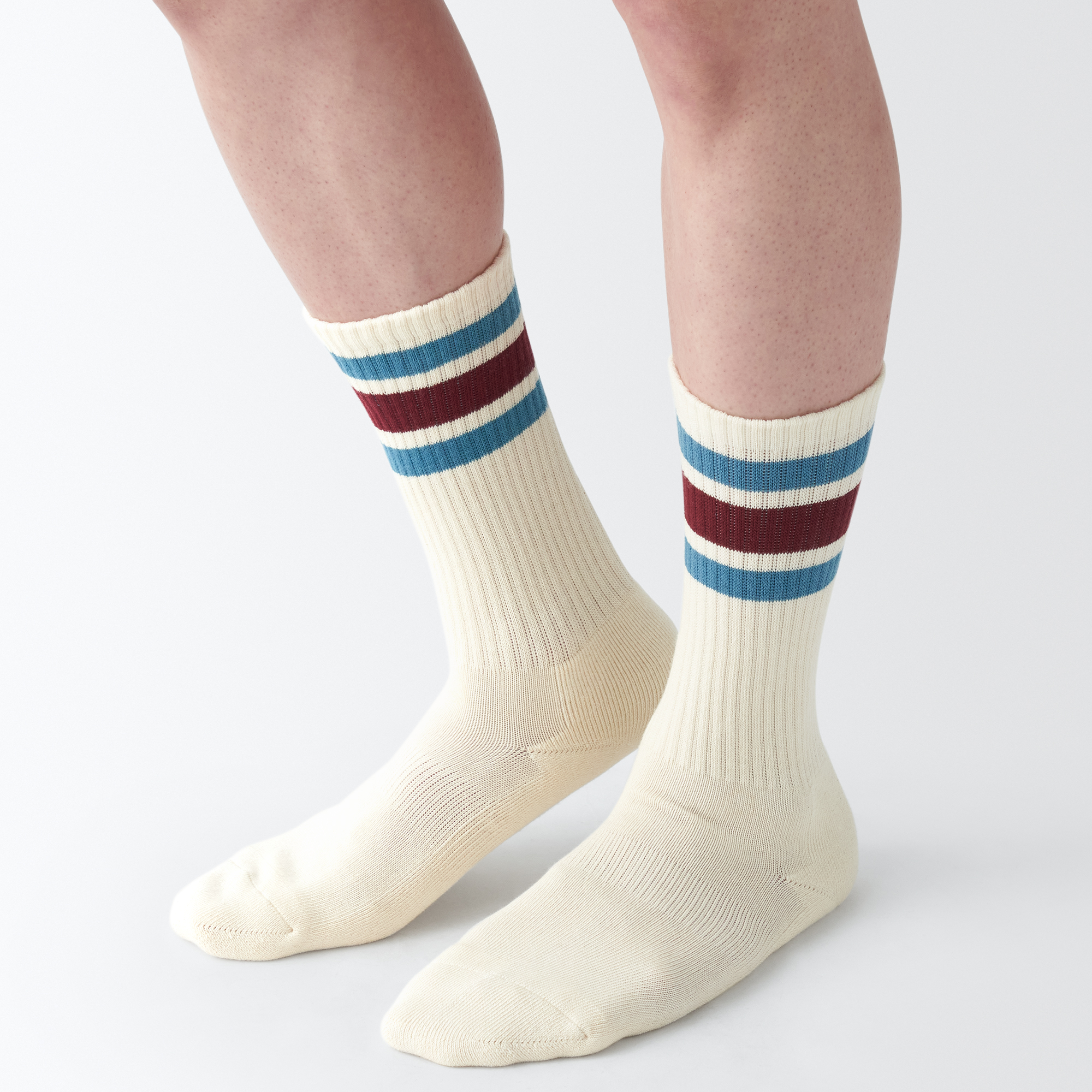 Men's right Angle Pile socks(Line)