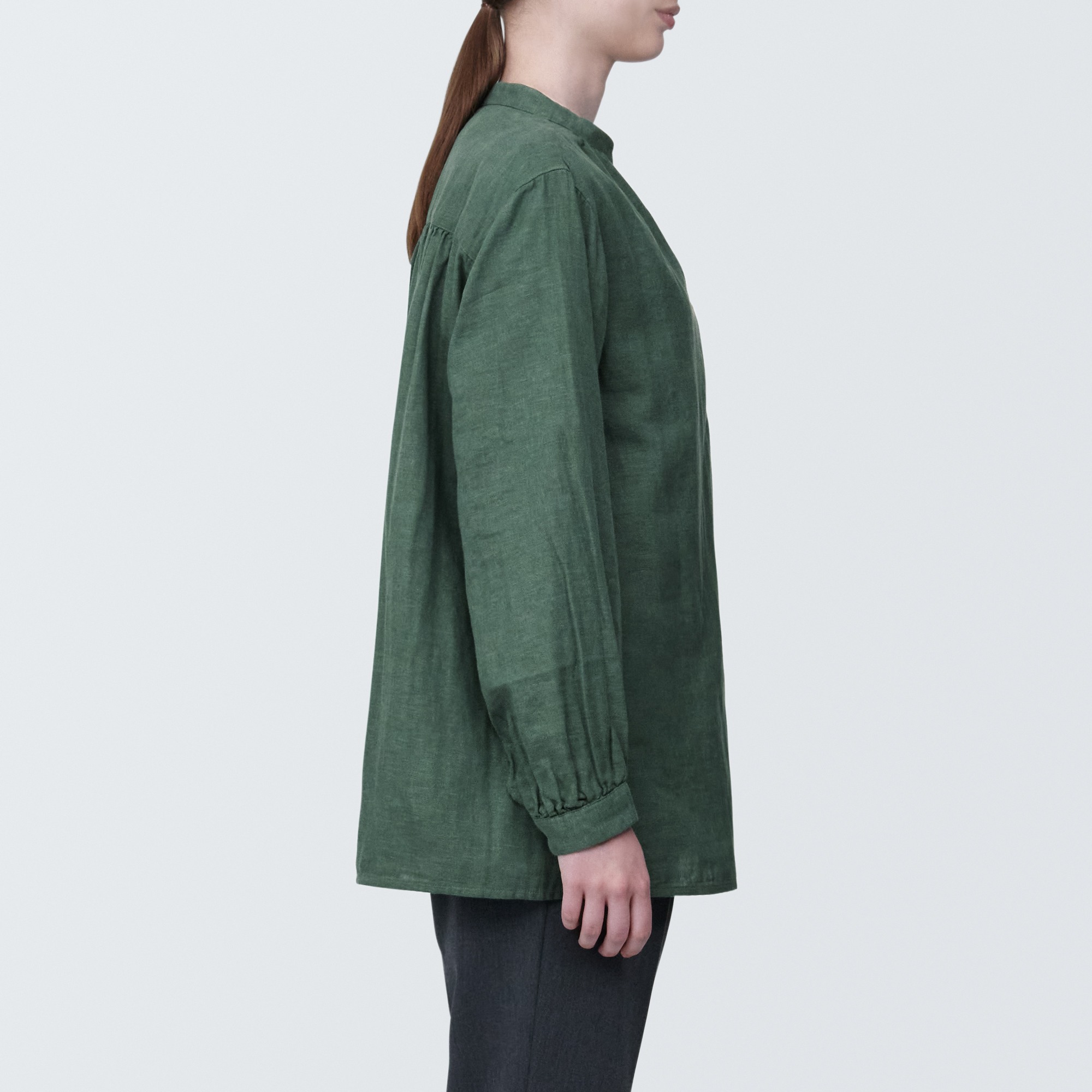 Kapok blend double gauze Long Sleeve blouse(OS)