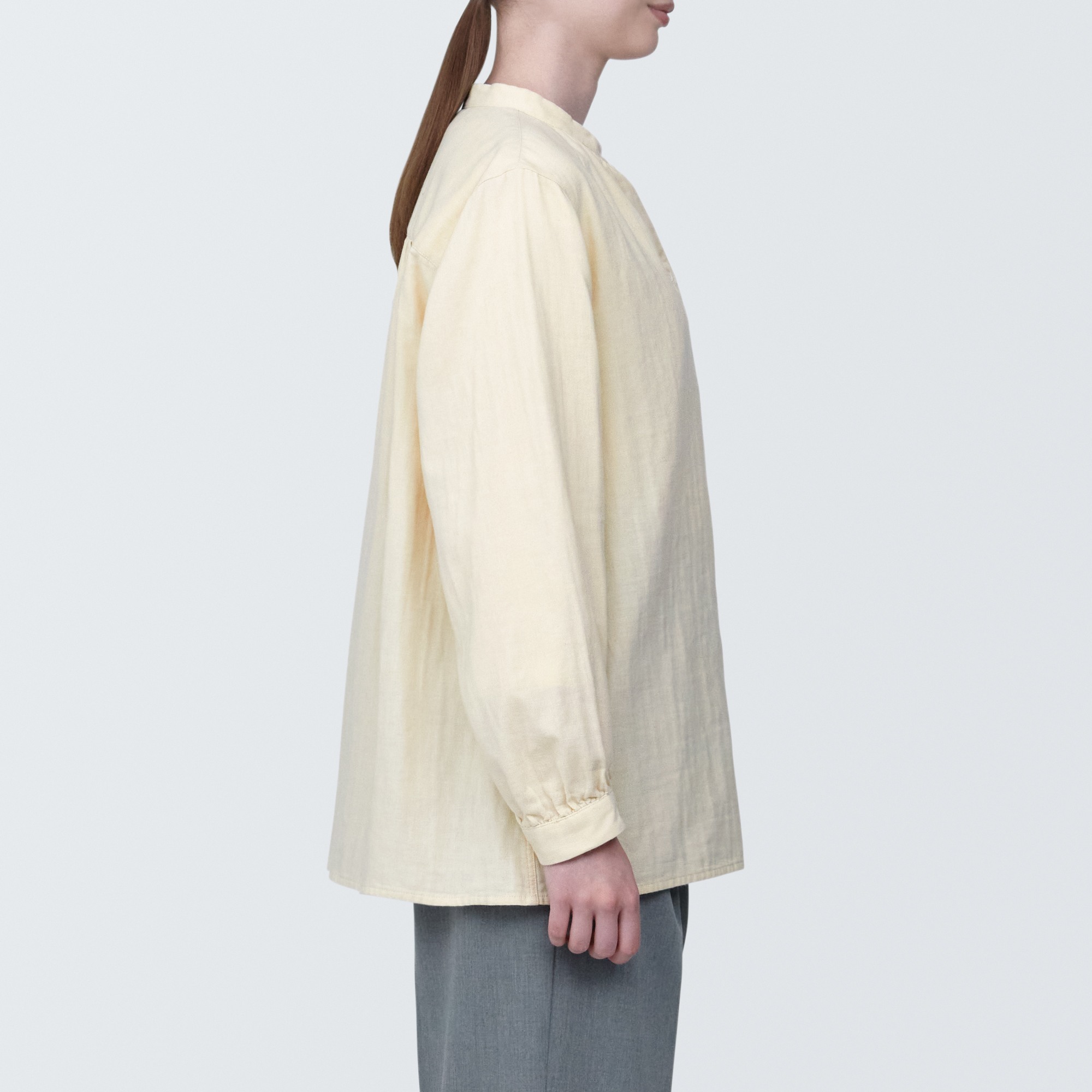 Kapok blend double gauze Long Sleeve blouse(OS)